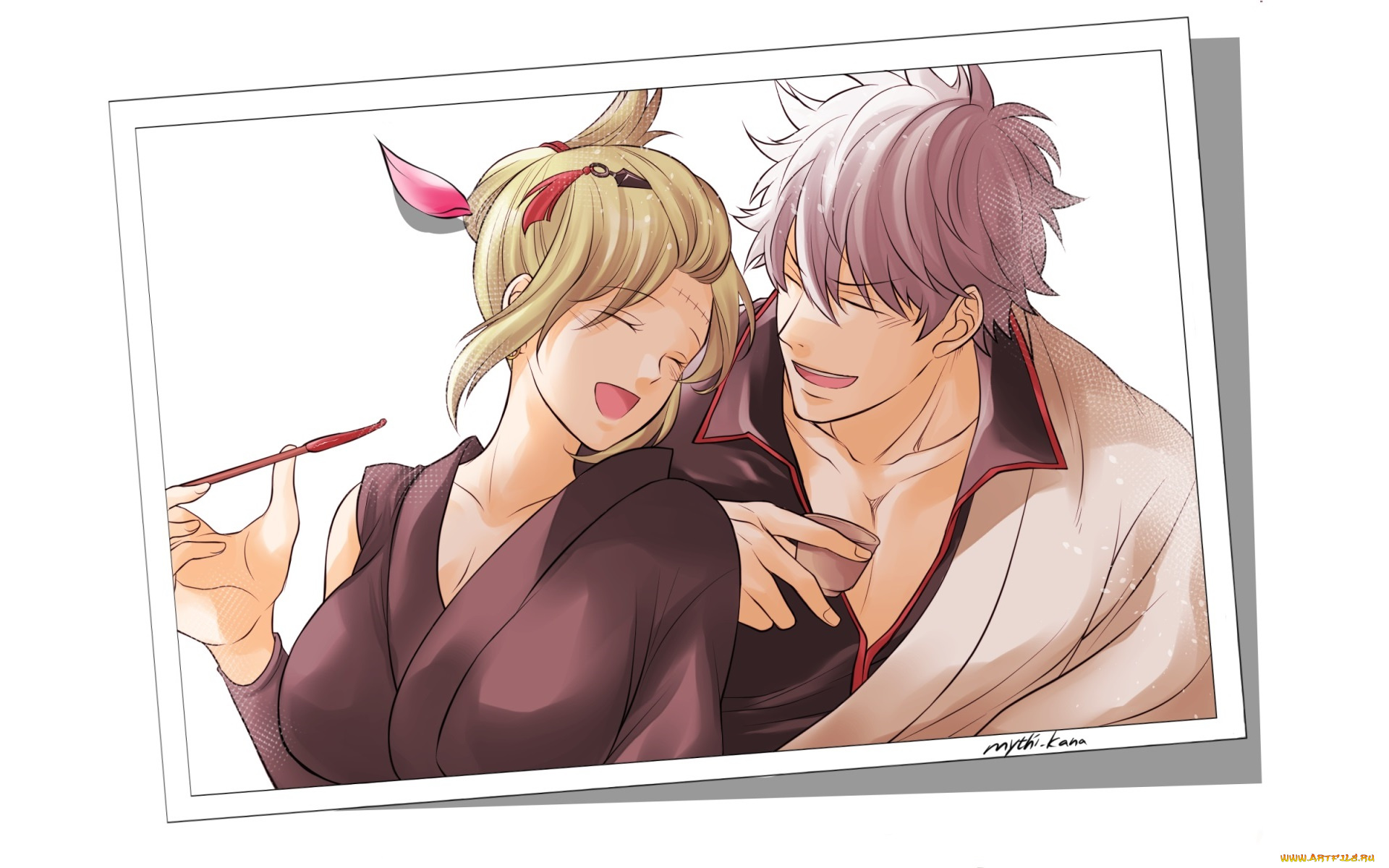 аниме, gintama, sakata, gintoki, tsukuyo