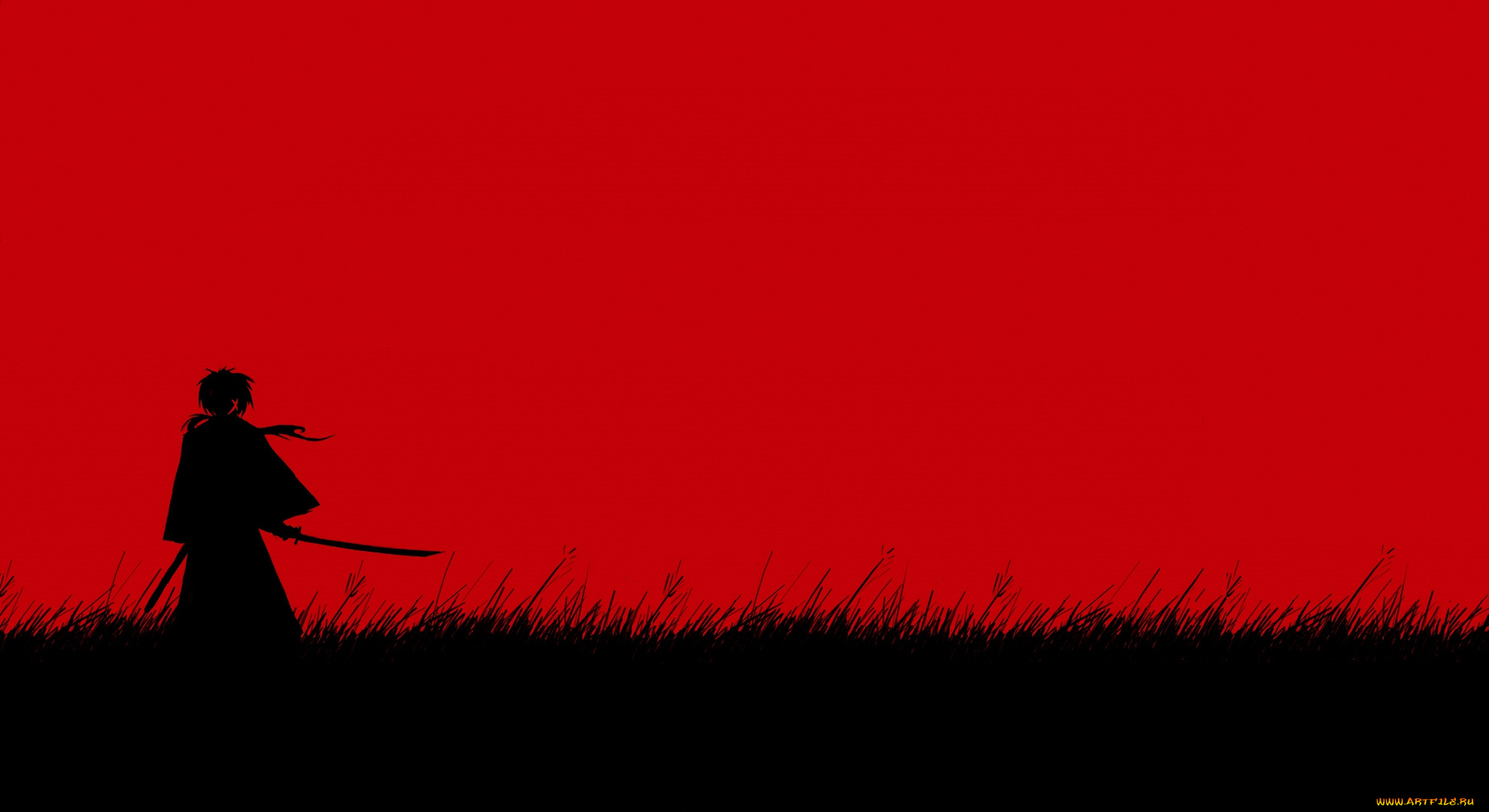 аниме, rurouni, kenshin, мужчина, himura, kenshin, самурай, меч