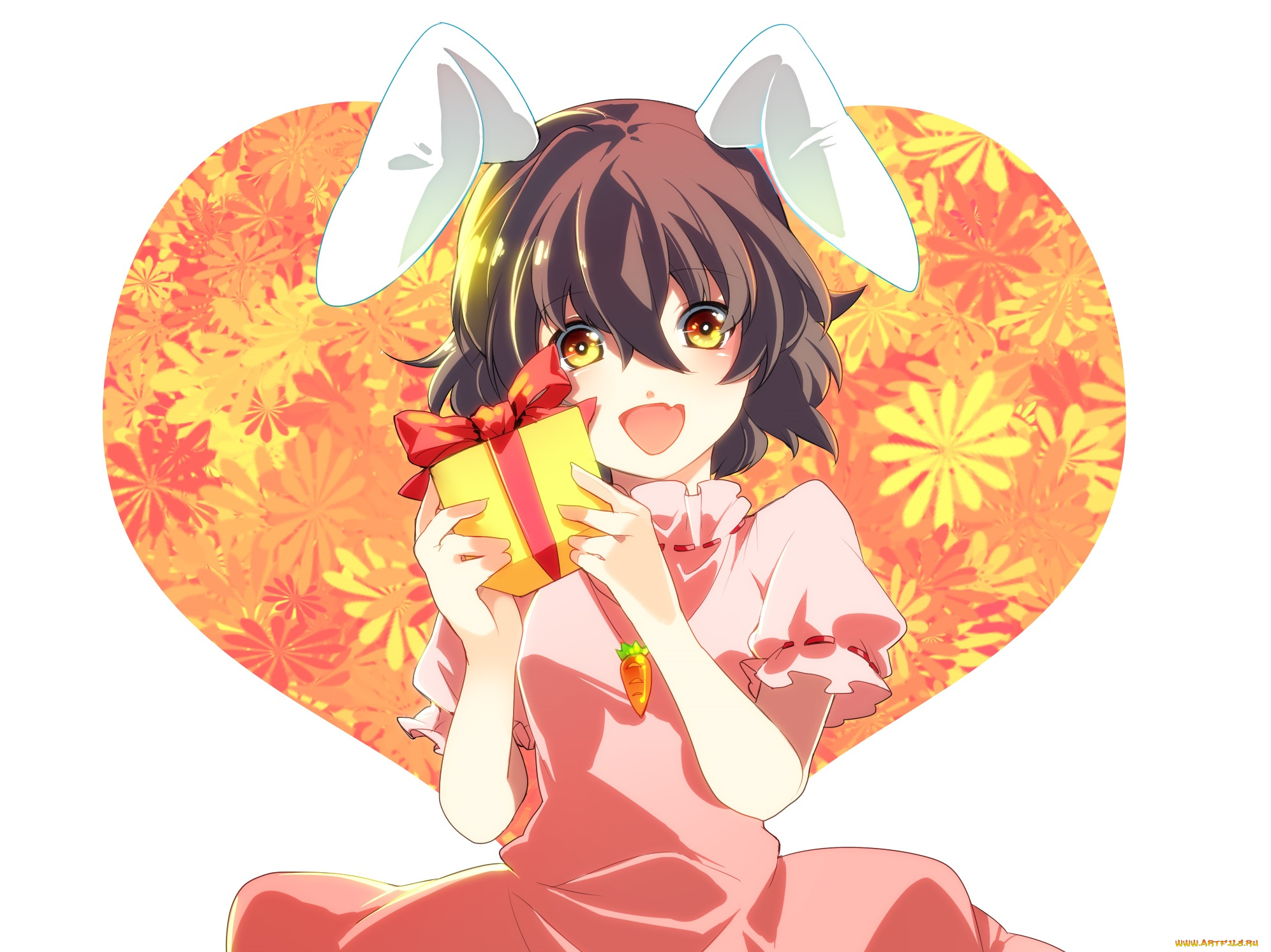 аниме, touhou, взгляд, девушка, фон