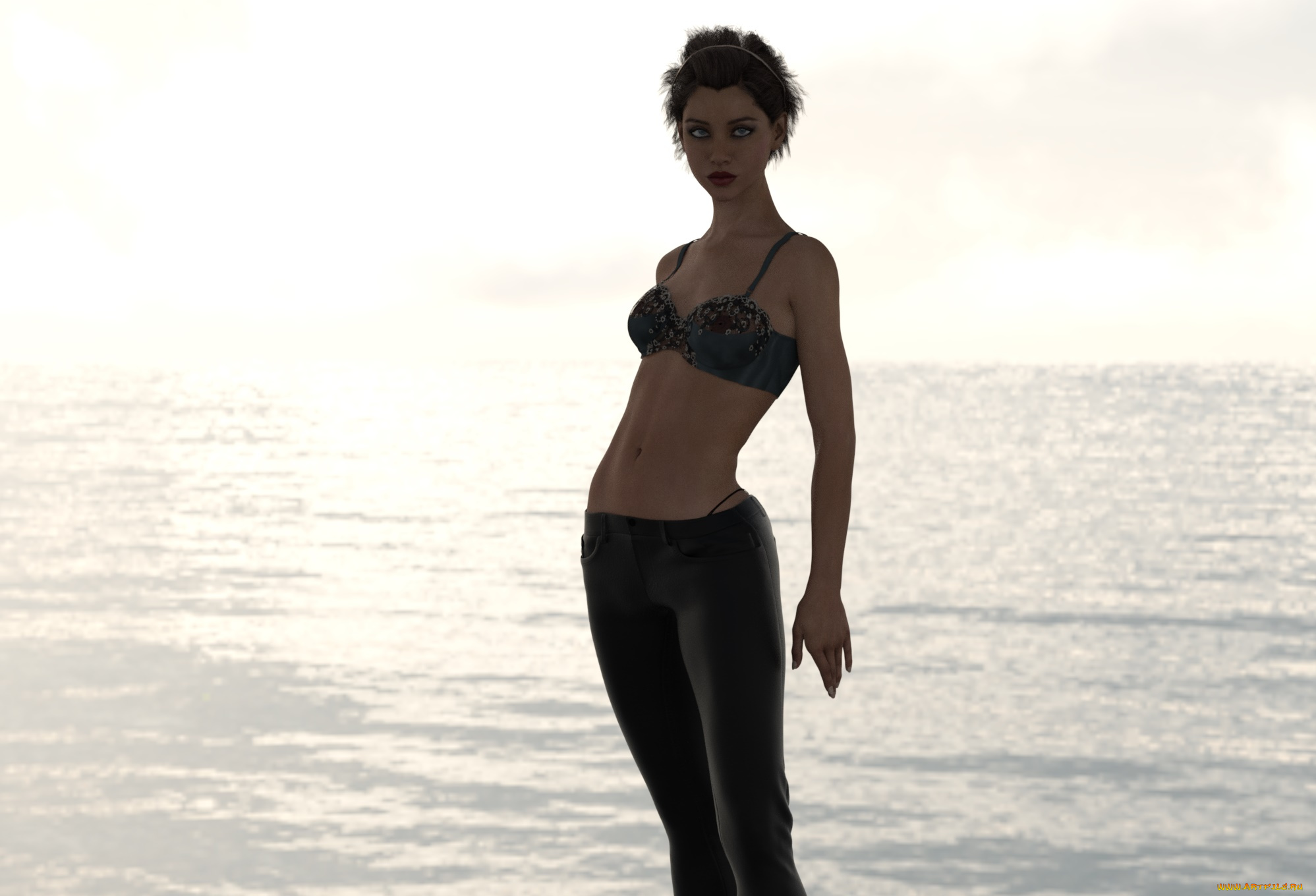 3д, графика, люди, , people, девушка, взгляд, фон