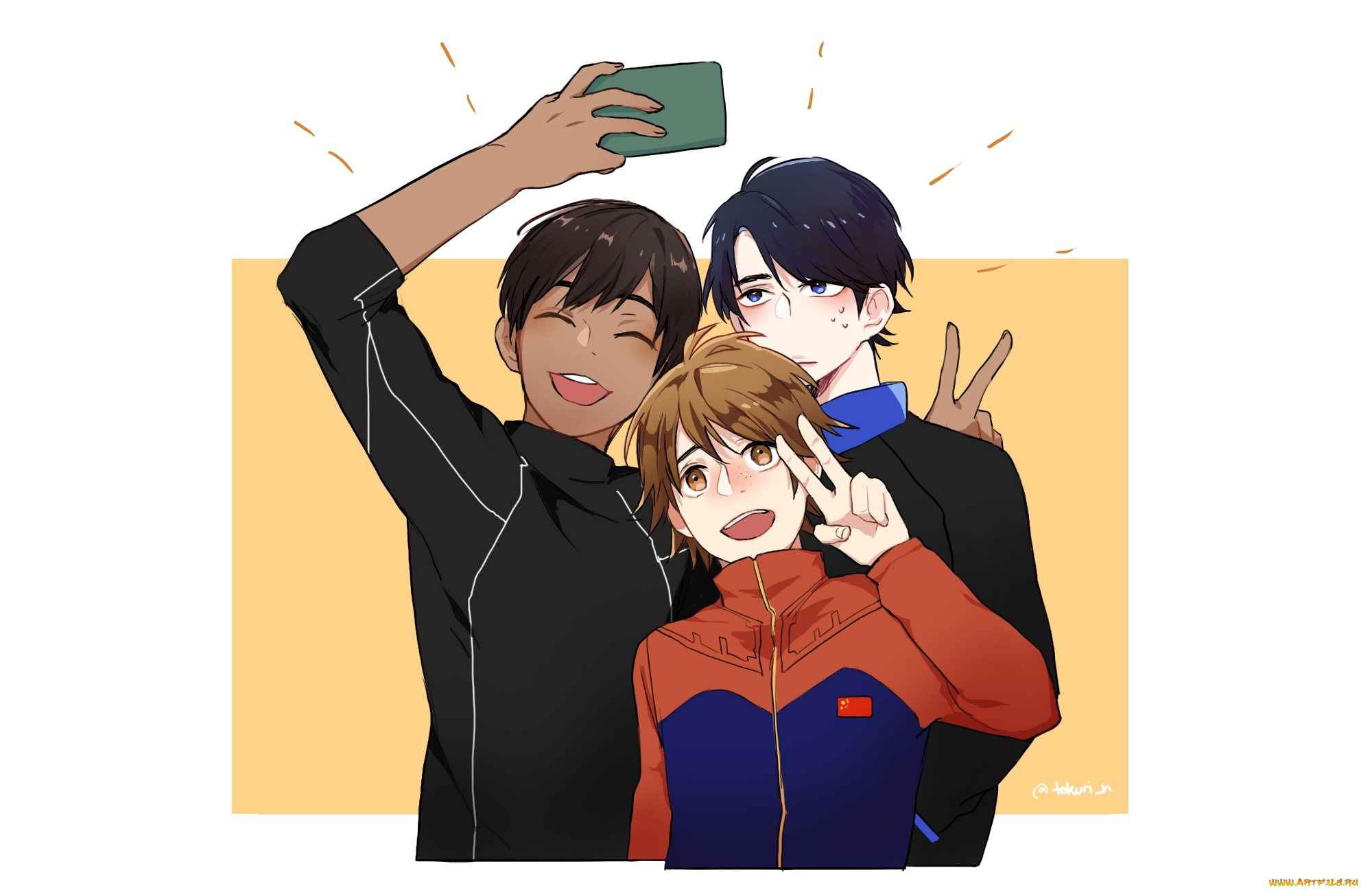 аниме, yuri, on, ice, персонажи, парни