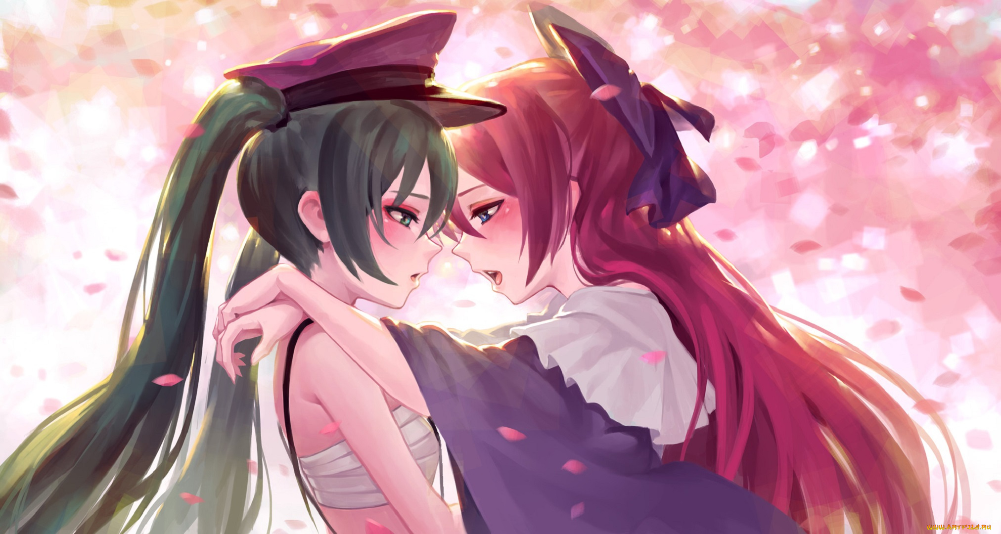 аниме, vocaloid, hatsune, miku, megurine, luka