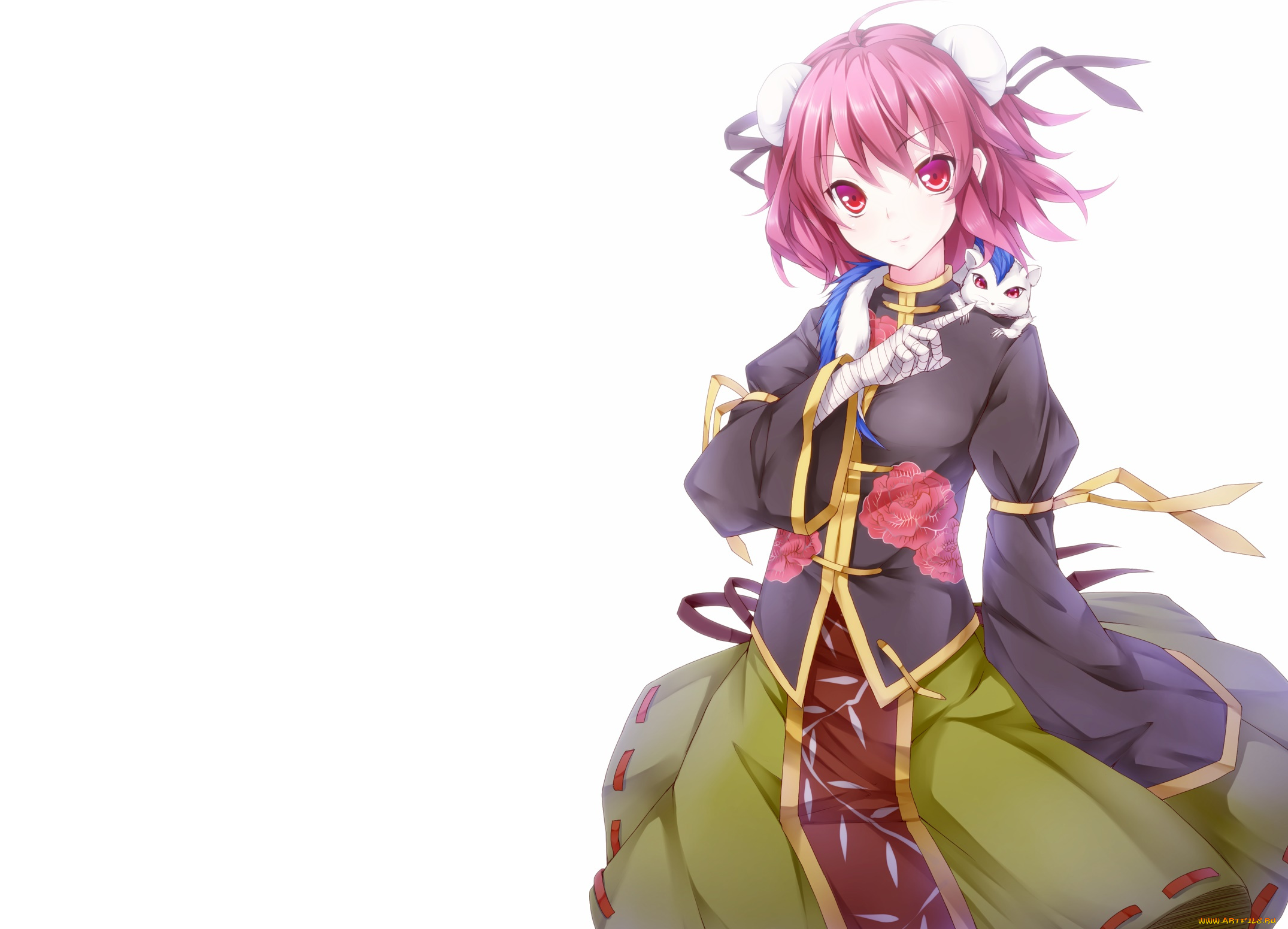 аниме, touhou, девушка, фон, взгляд