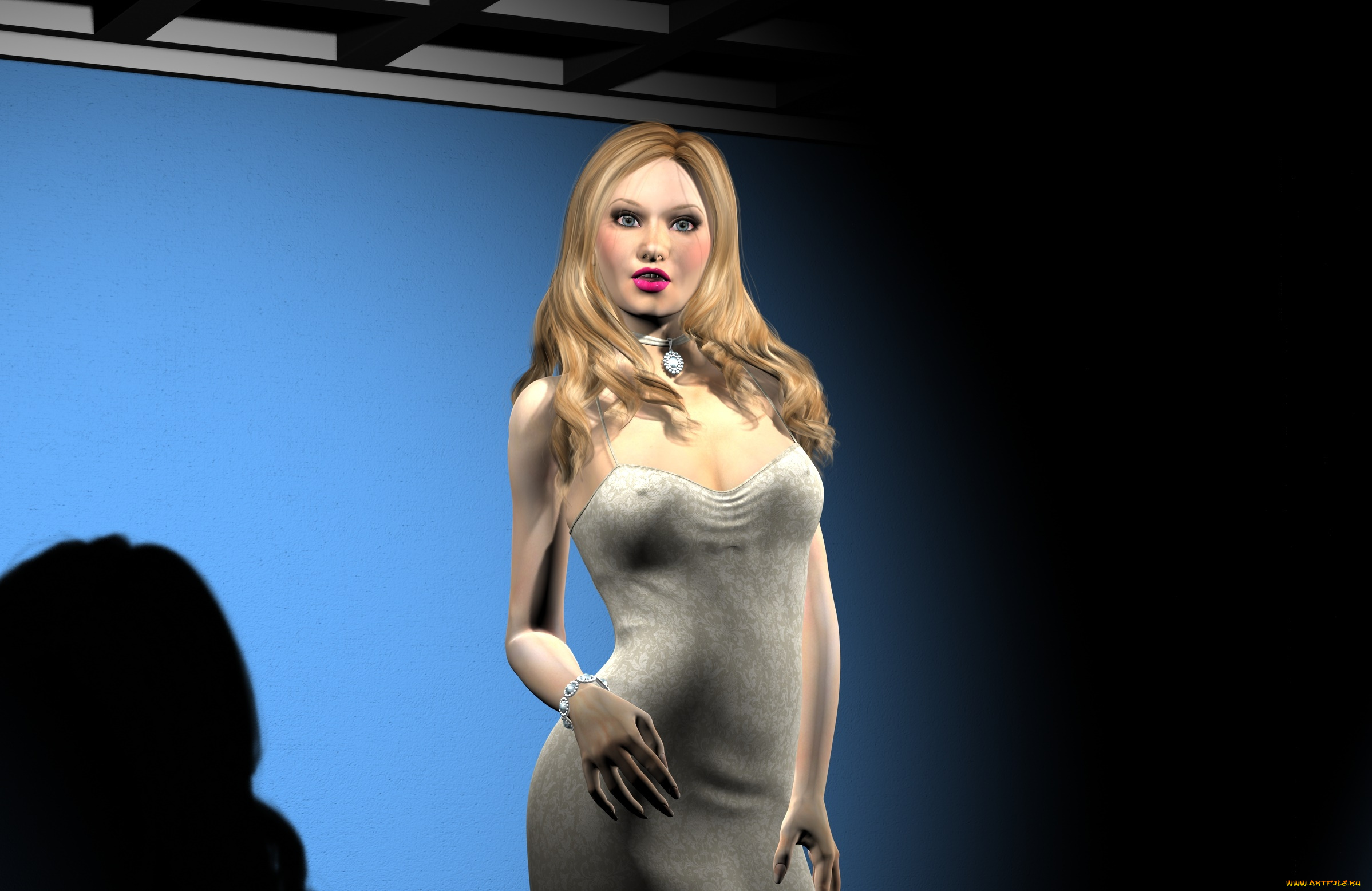 3д, графика, люди, , people, девушка, взгляд, фон