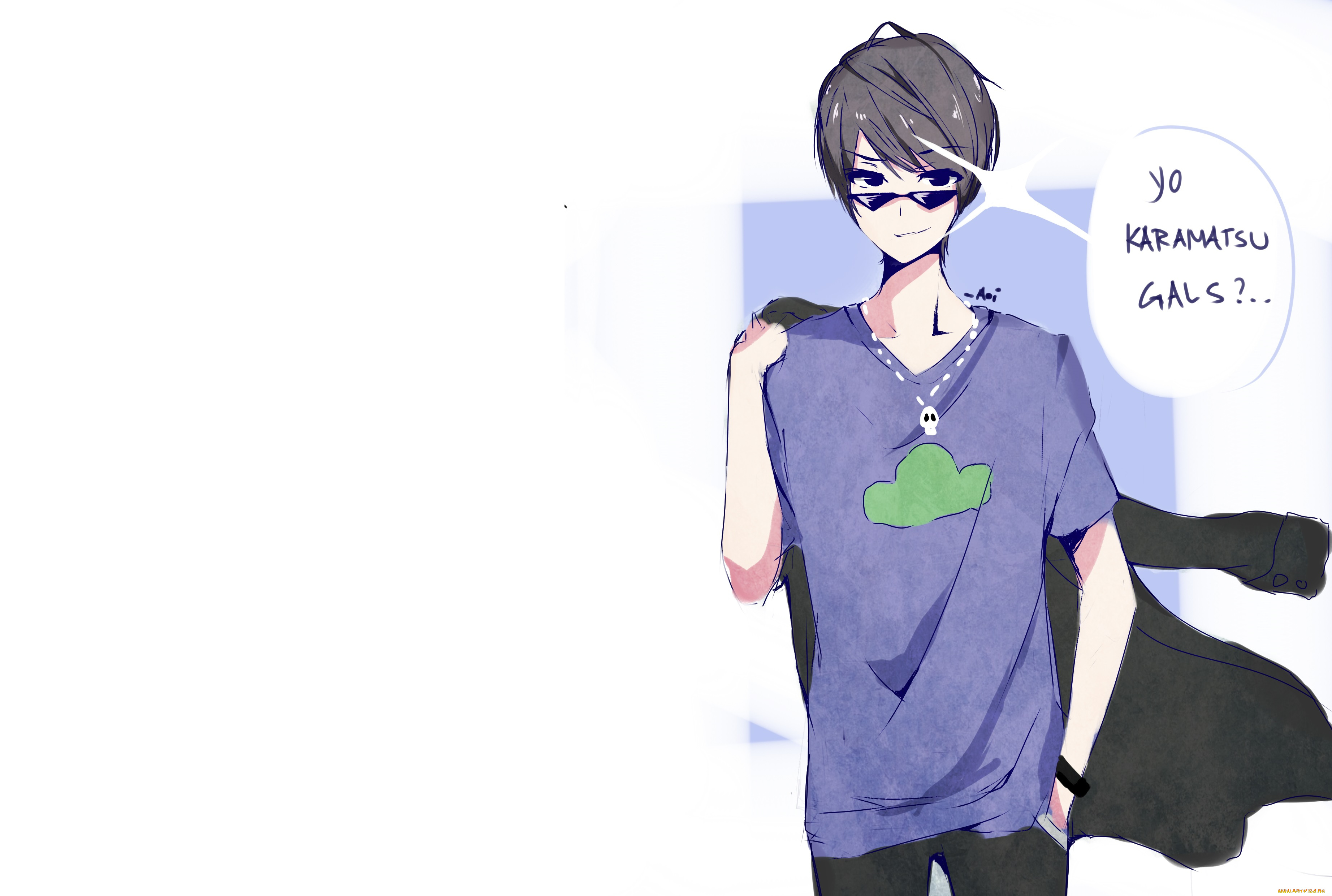 аниме, osomatsu-san, matsuno, karamatsu