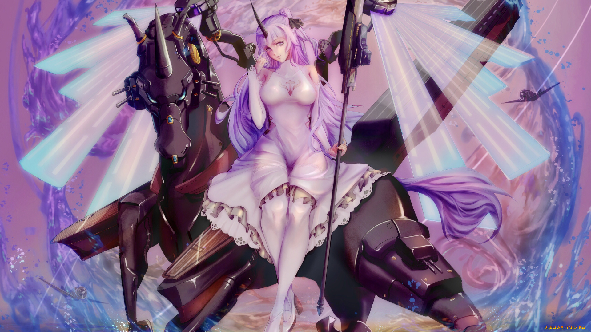 аниме, azur, lane, azur, lane, hms, unicorn