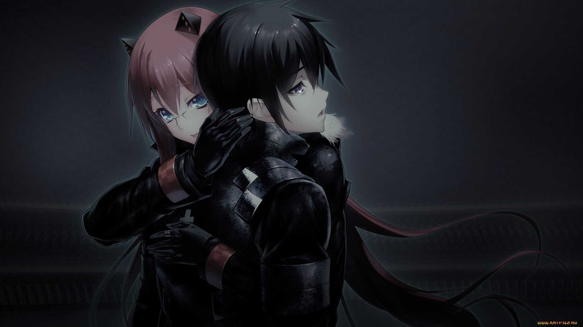 аниме, tokyo, necro, двое