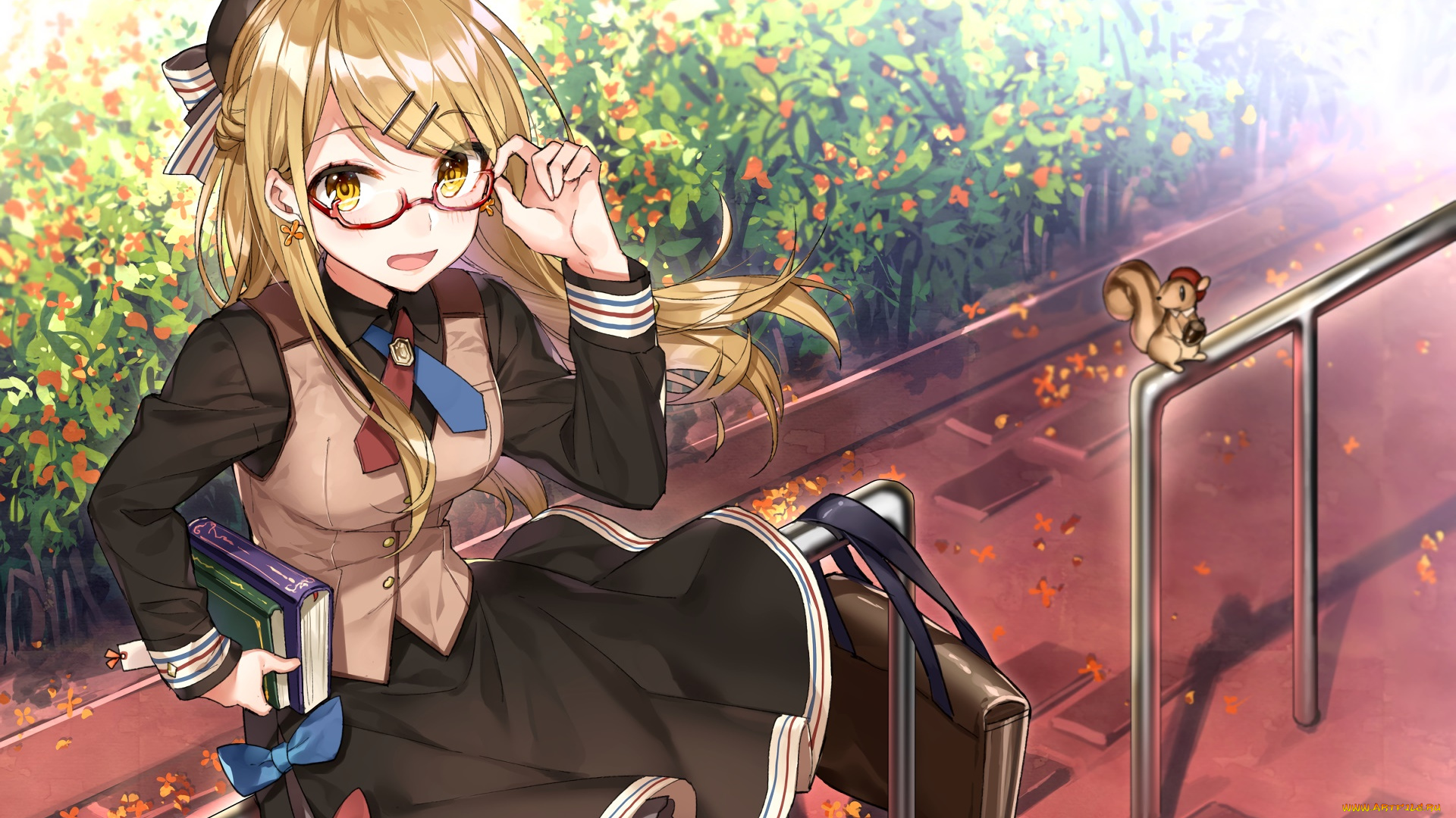 аниме, unknown, , другое, , девушка, взгляд, фон