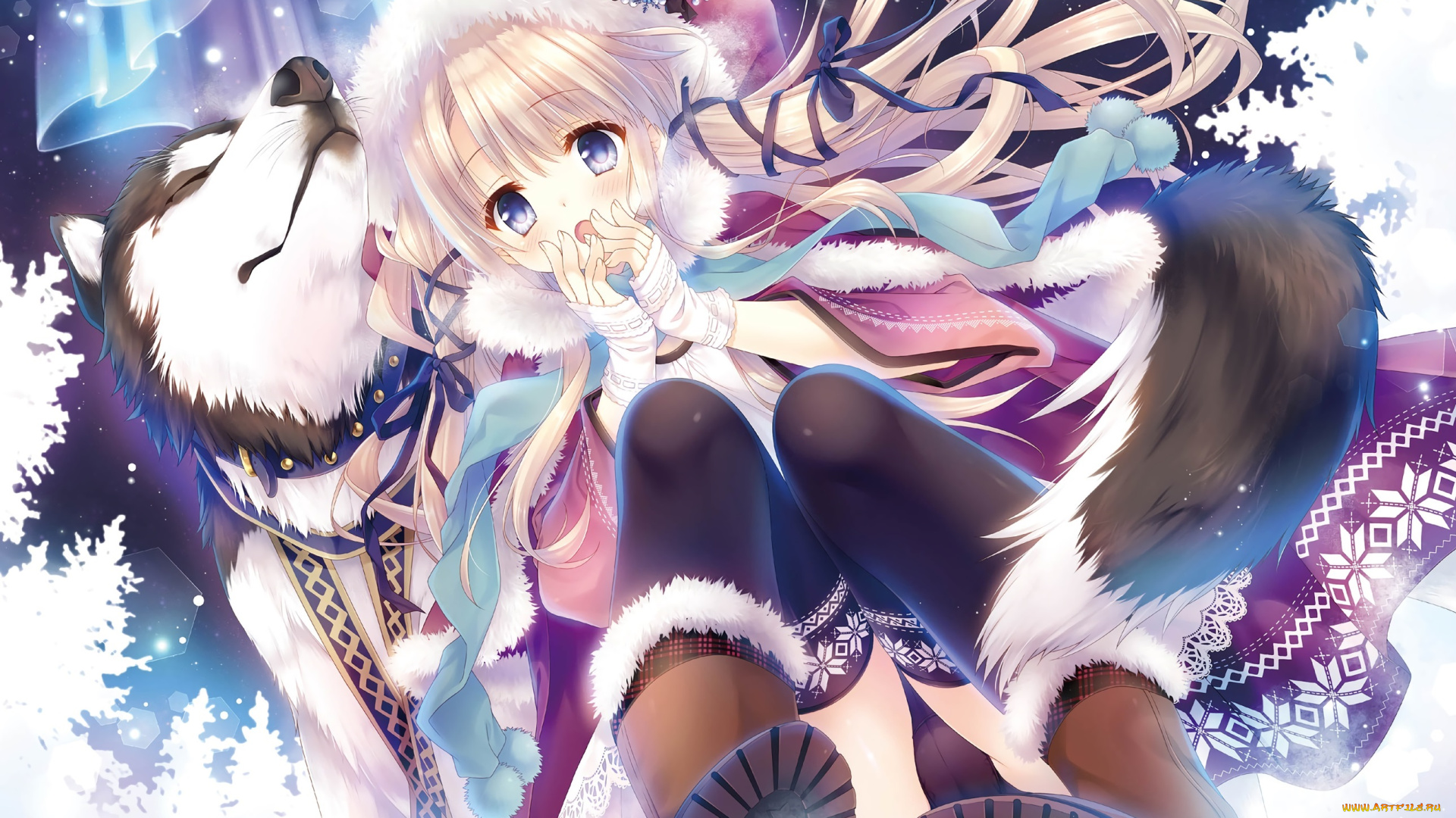 аниме, животные, , существа, девушка