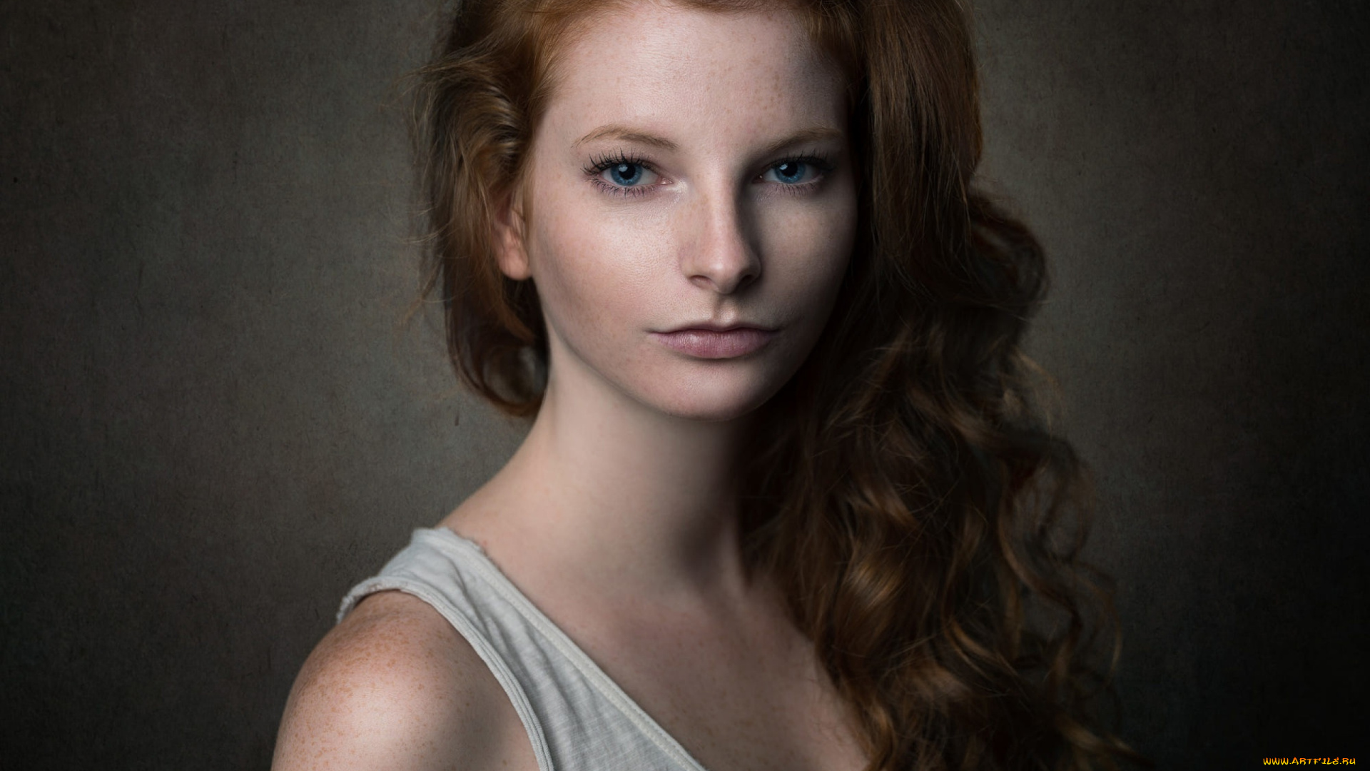 девушки, -unsort, , лица, , портреты, веснушки, портрет, лицо, рыжеволосая, девушка