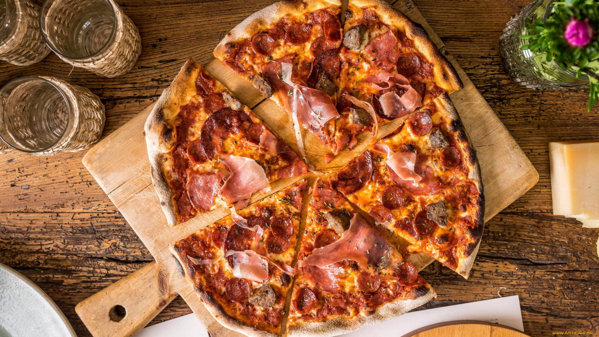 еда, пицца, снедь