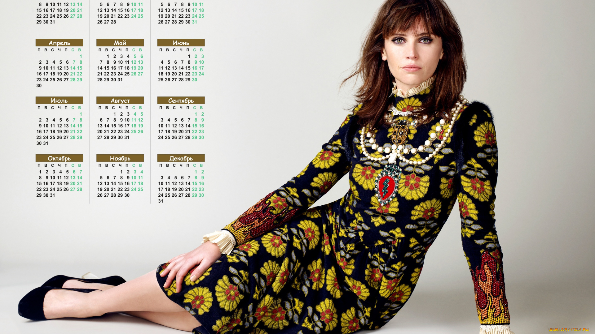 календари, девушки, взгляд, 2018