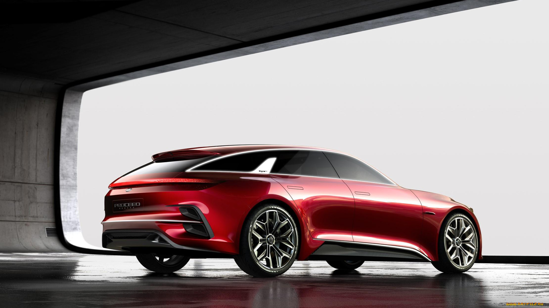 kia, proceed, concept, 2017, автомобили, 3д, concept, proceed, kia, красный, 2017
