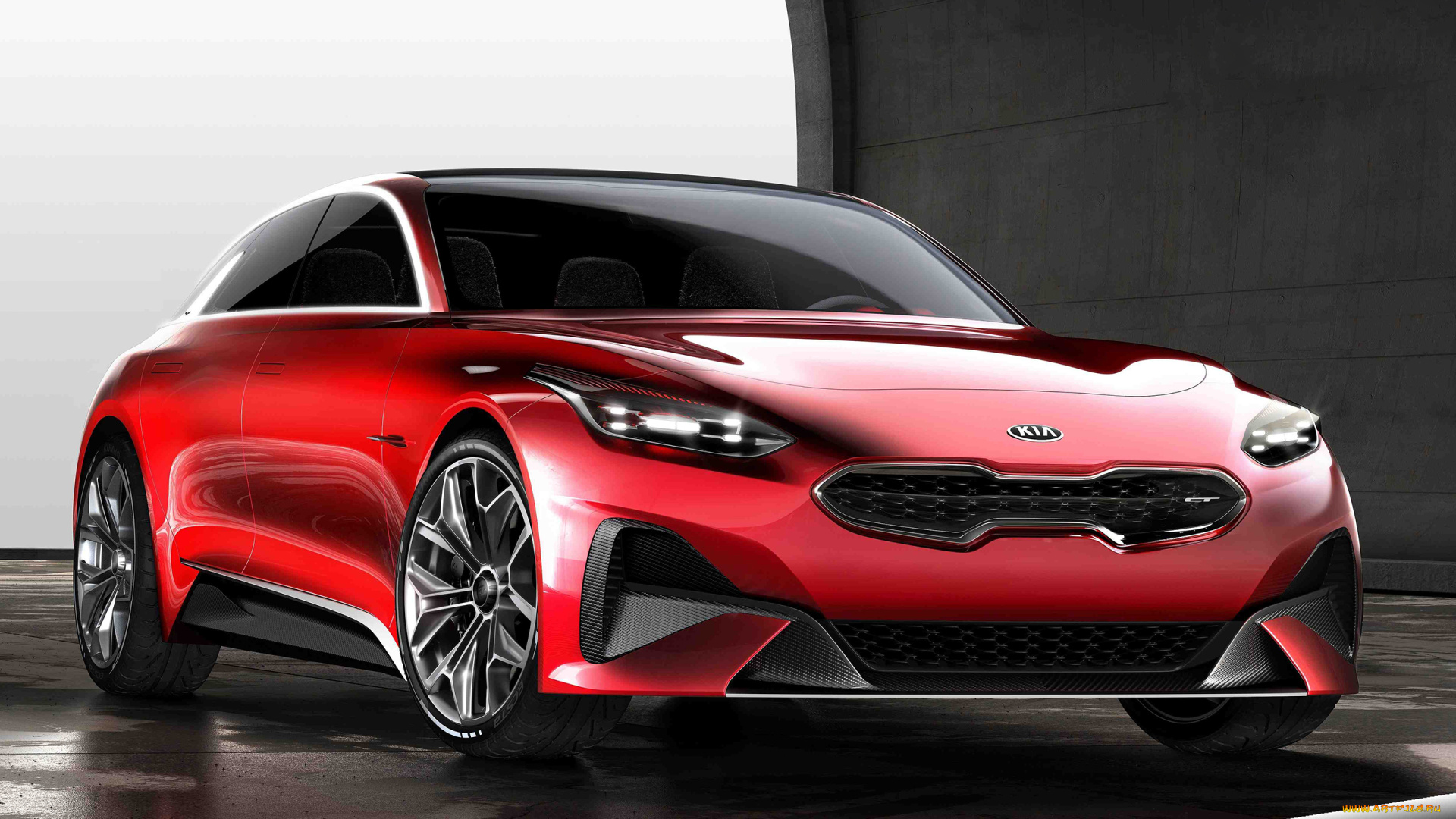 kia, proceed, concept, 2017, автомобили, kia, красный, 2017, concept, proceed
