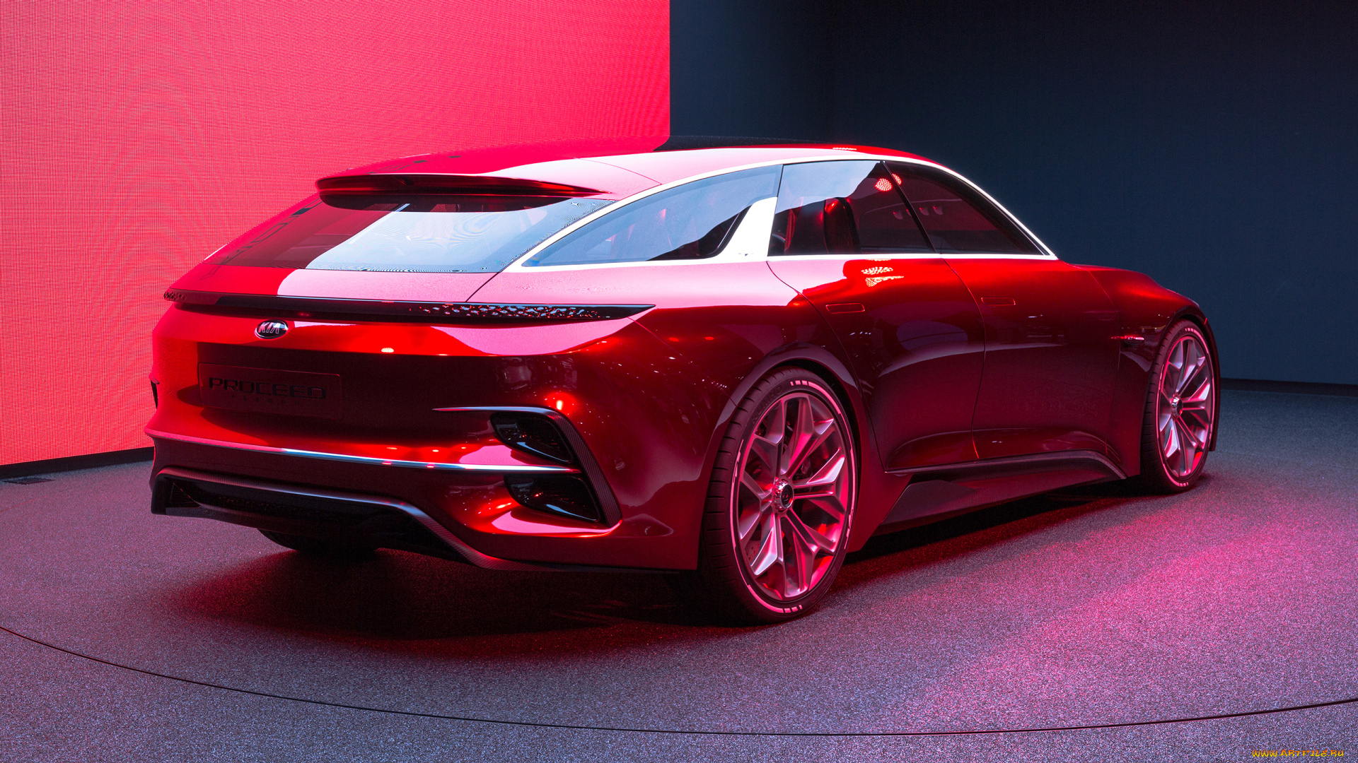 kia, proceed, concept, 2017, автомобили, kia, красный, 2017, concept, proceed