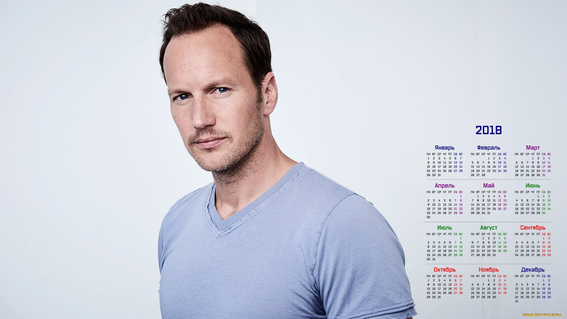 patrik, uilson, календари, знаменитости, взгляд, актер, мужчина, 2018