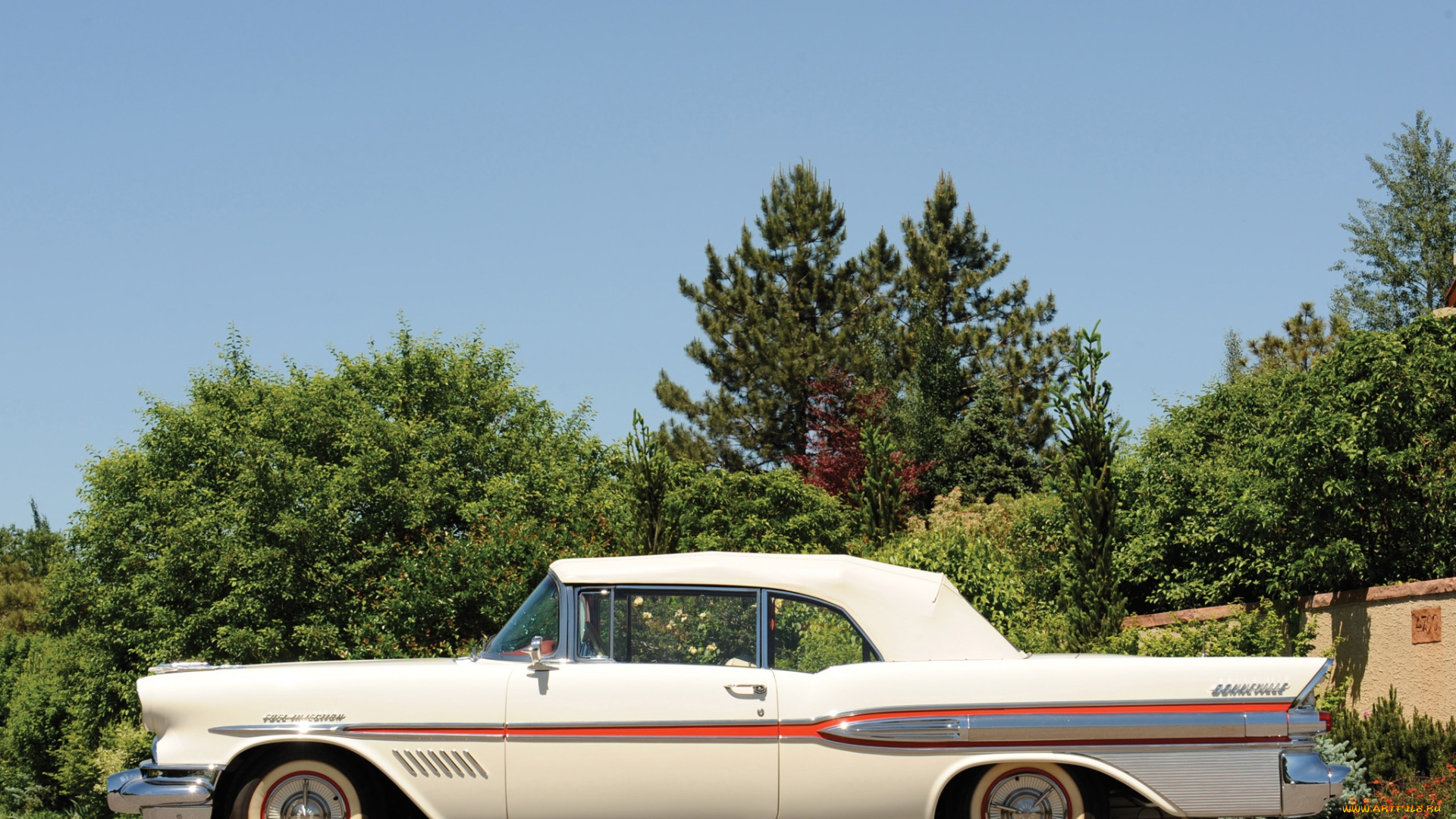 pontiac, bonneville, fuel-injected, convertible, 1957, автомобили, pontiac