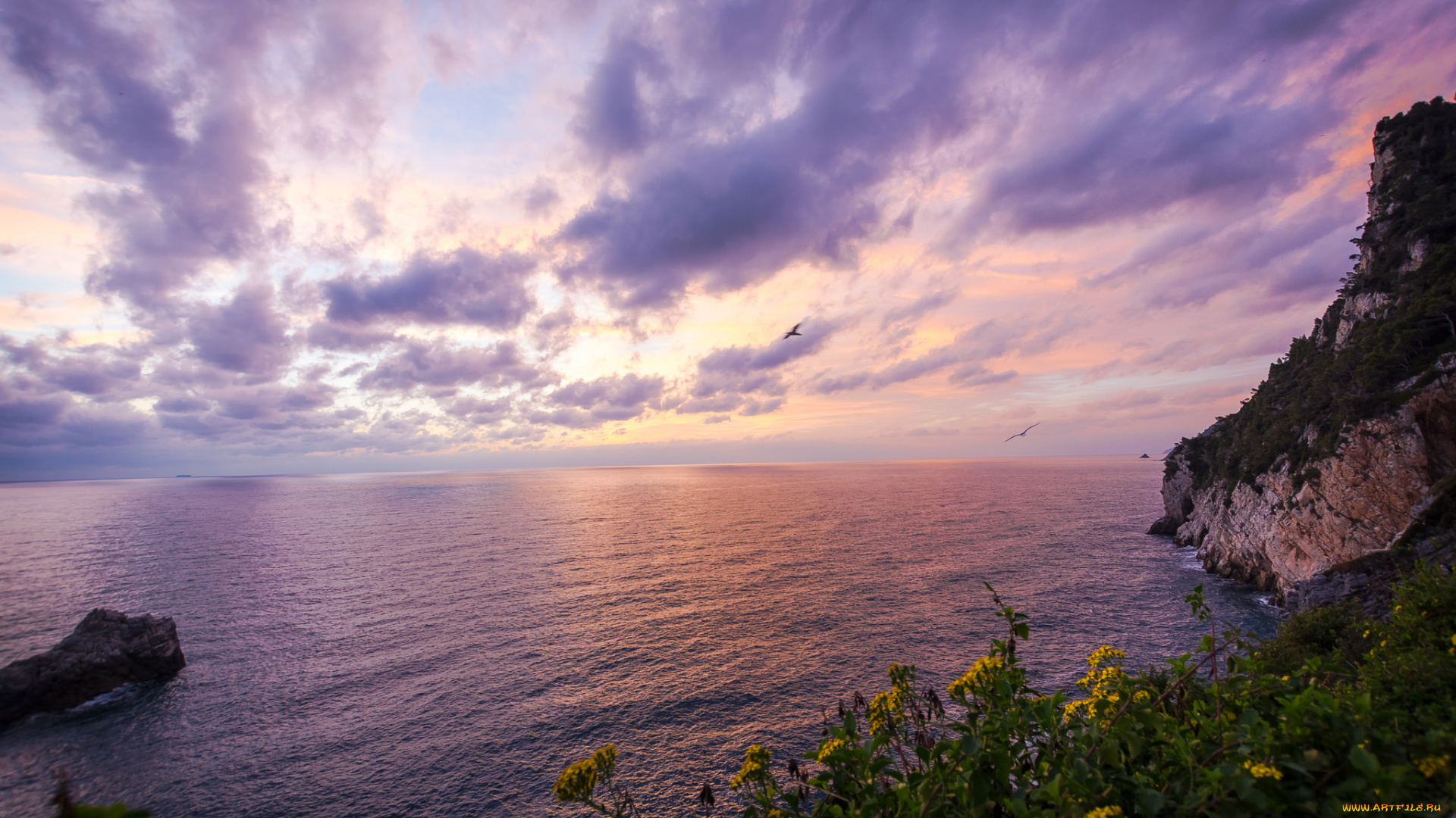 природа, побережье, простор