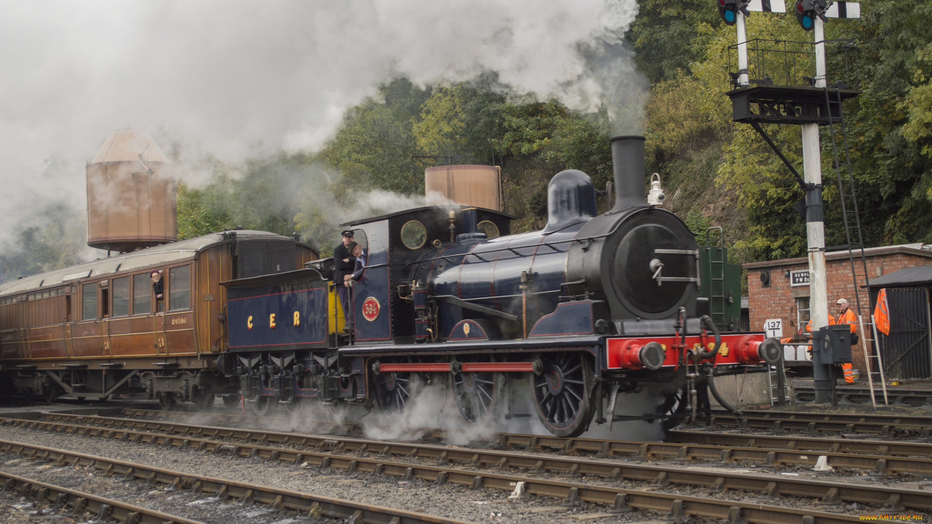 техника, паровозы, состав, локомотив