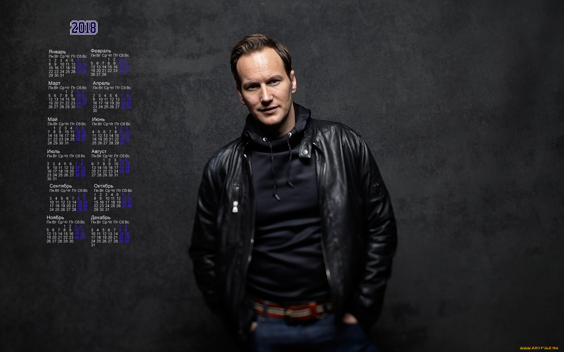 patrik, uilson, календари, знаменитости, взгляд, актер, мужчина, 2018