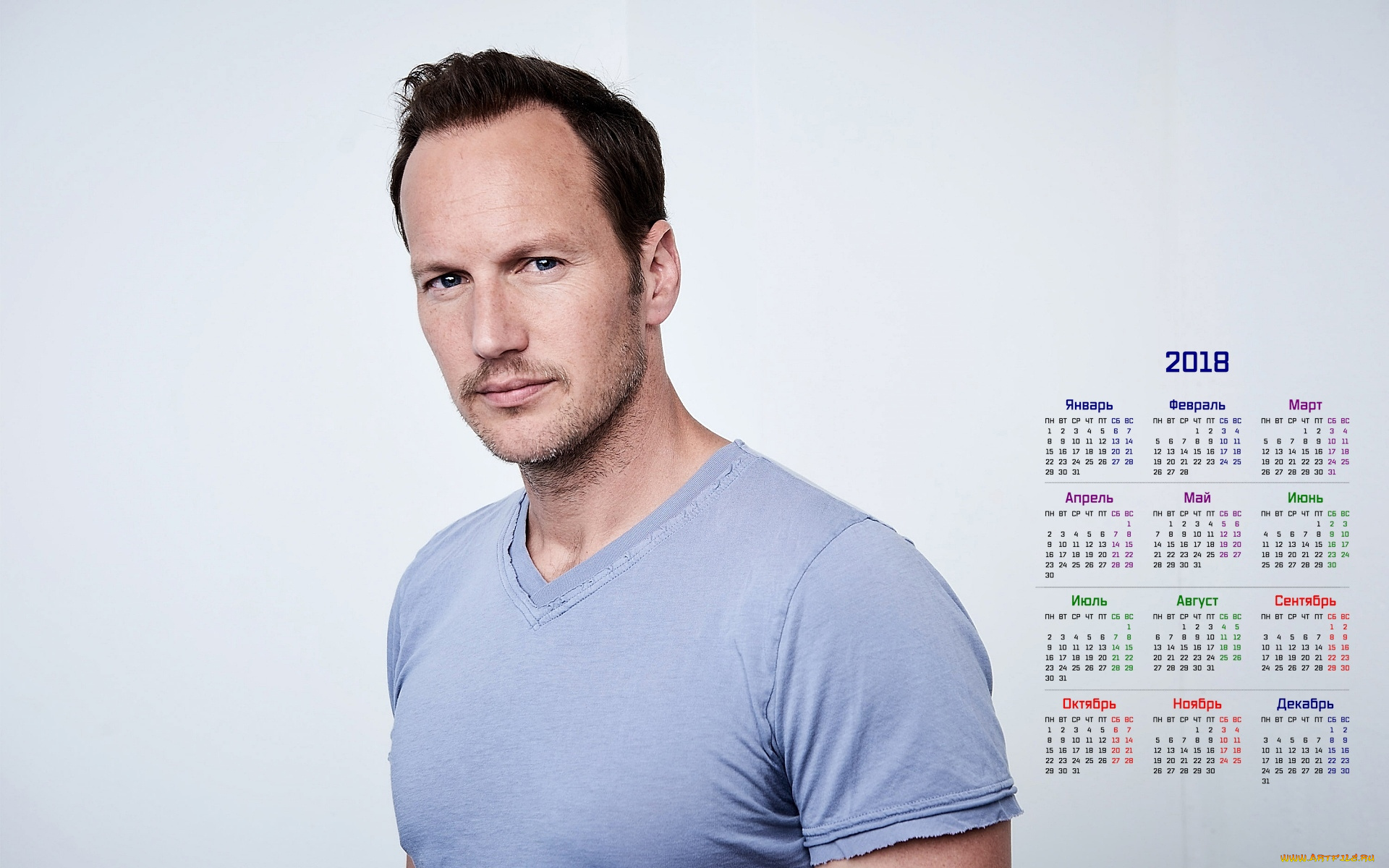 patrik, uilson, календари, знаменитости, взгляд, актер, мужчина, 2018