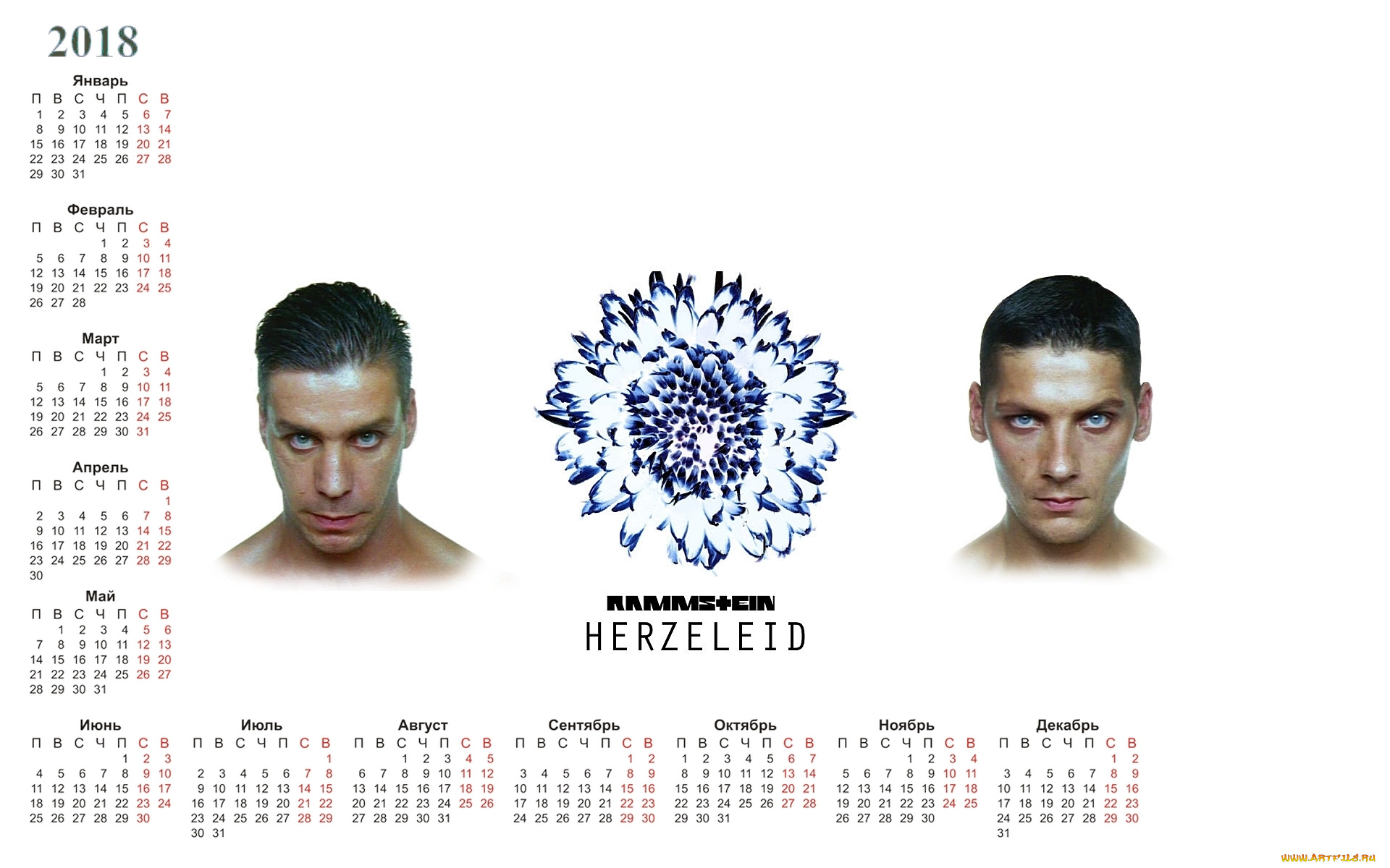 rammstein, календари, знаменитости, группа, музыка, лицо, 2018, обложка