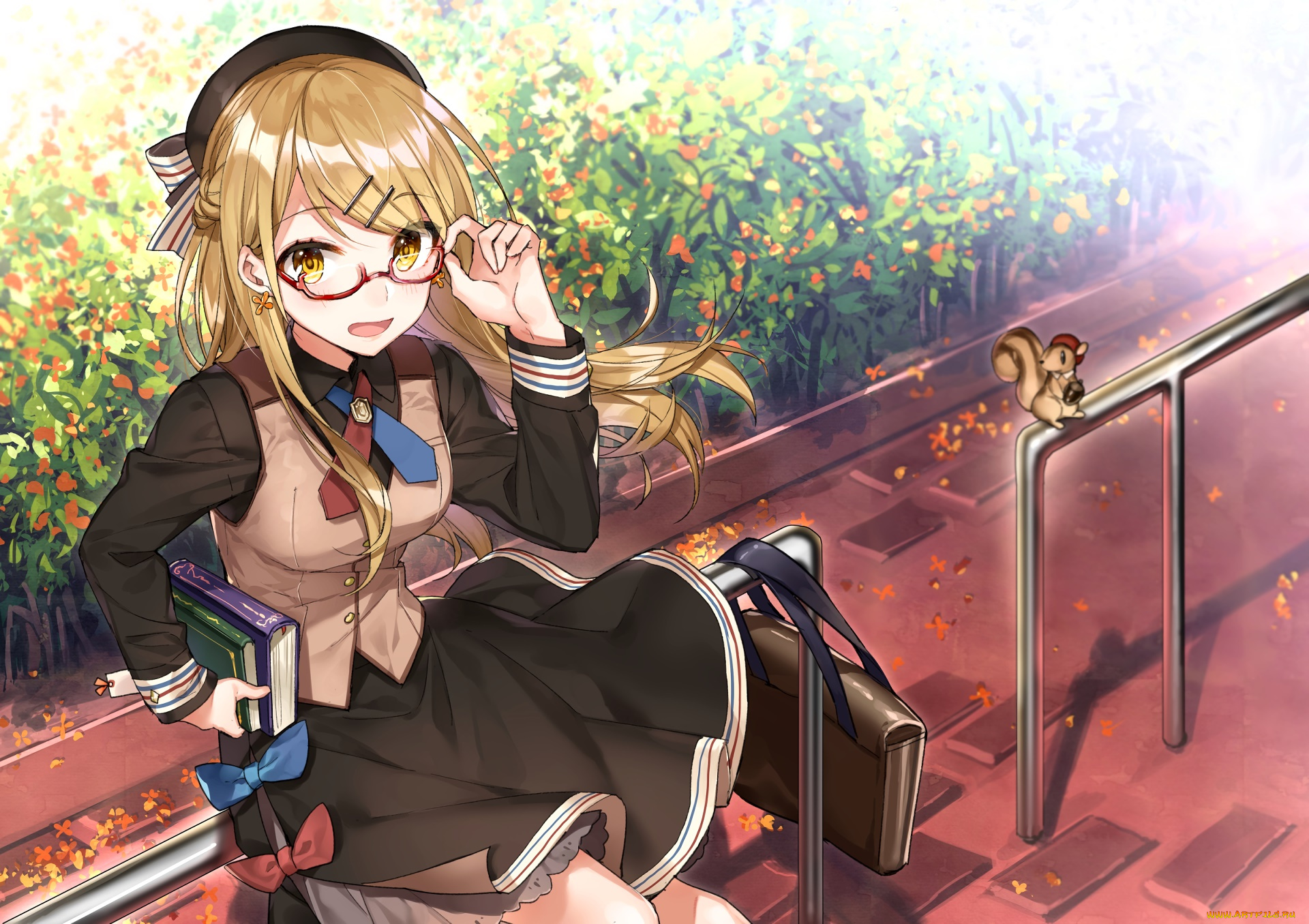 аниме, unknown, , другое, , девушка, взгляд, фон