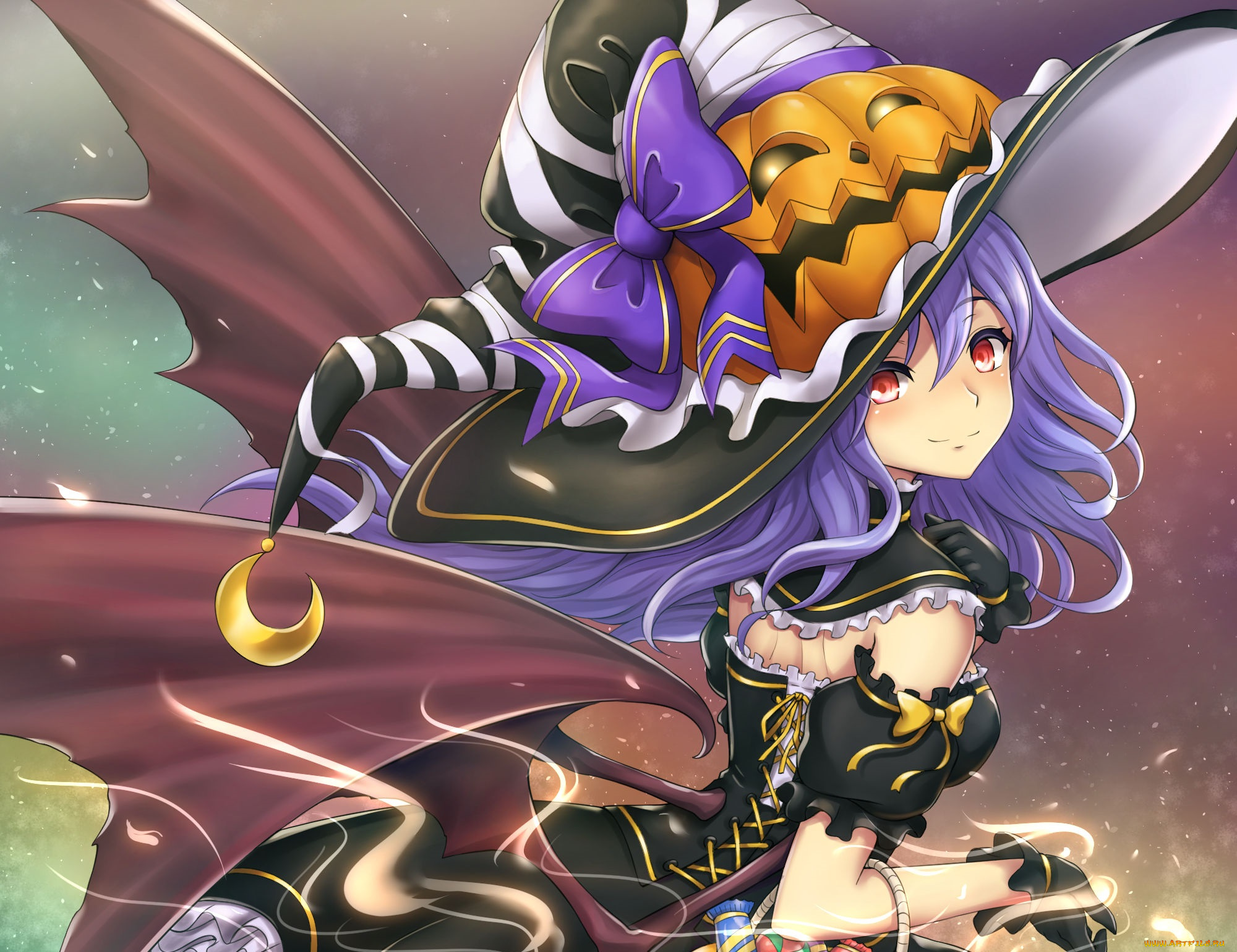 аниме, магия, , колдовство, , halloween, девушка