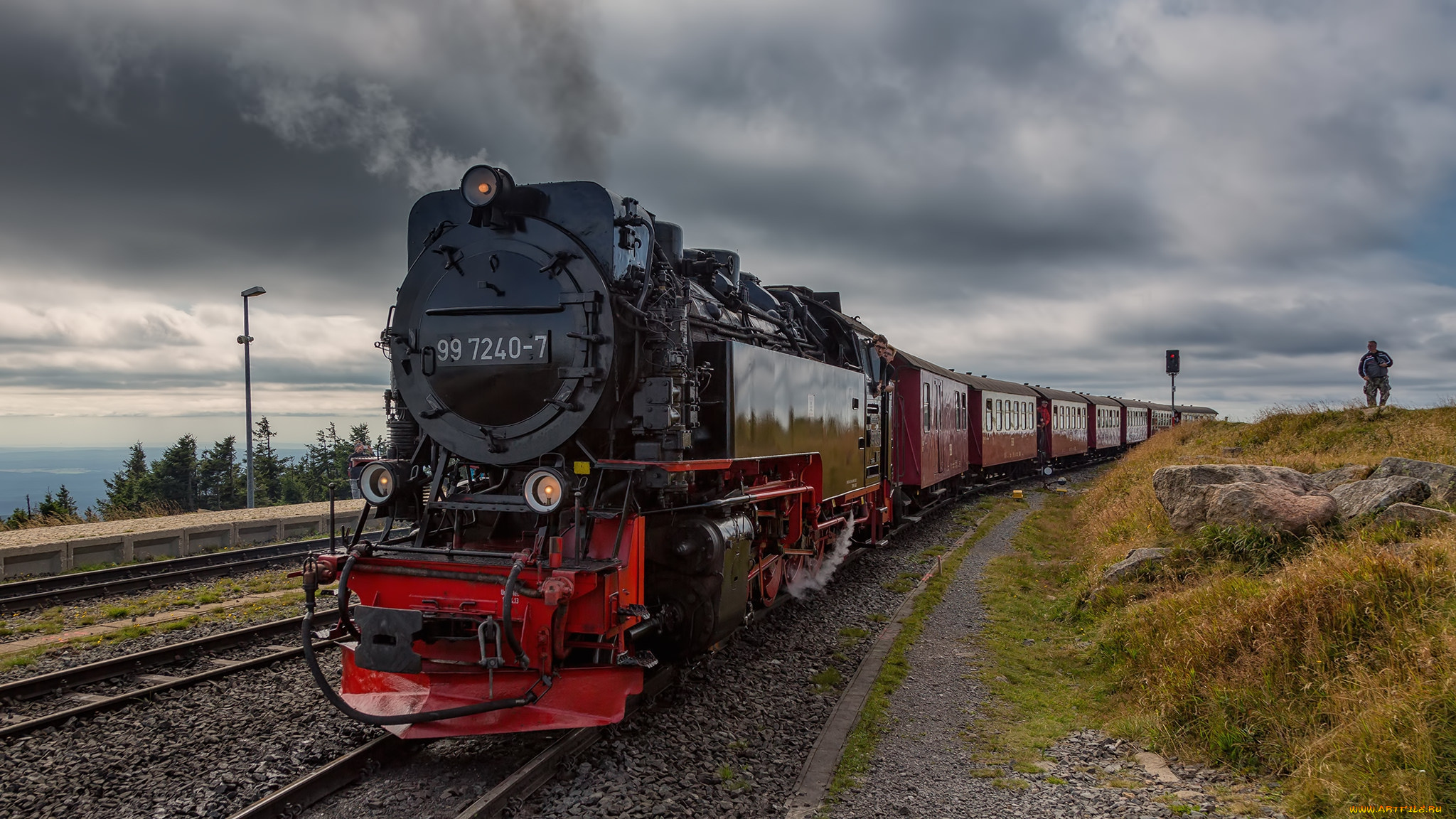 техника, паровозы, состав, локомотив