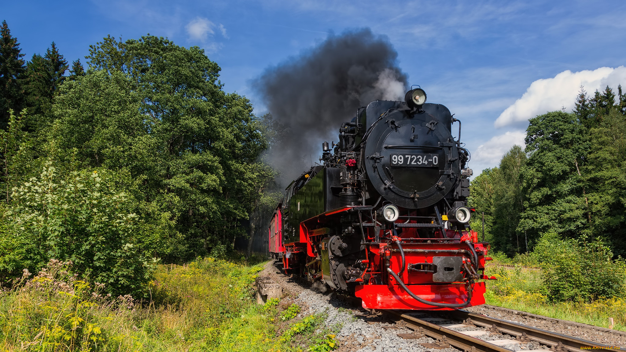 техника, паровозы, состав, локомотив