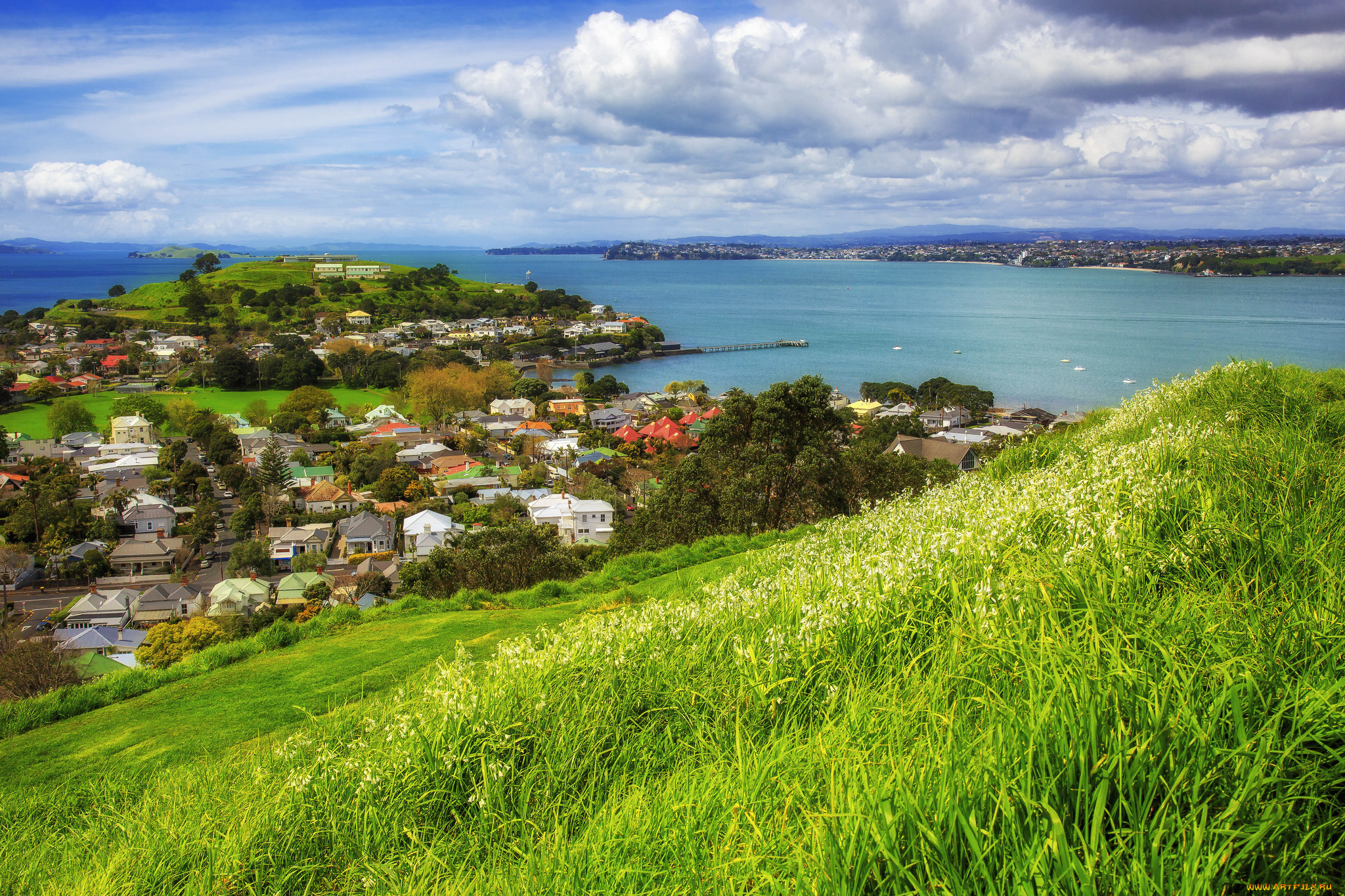 города, -, панорамы, простор