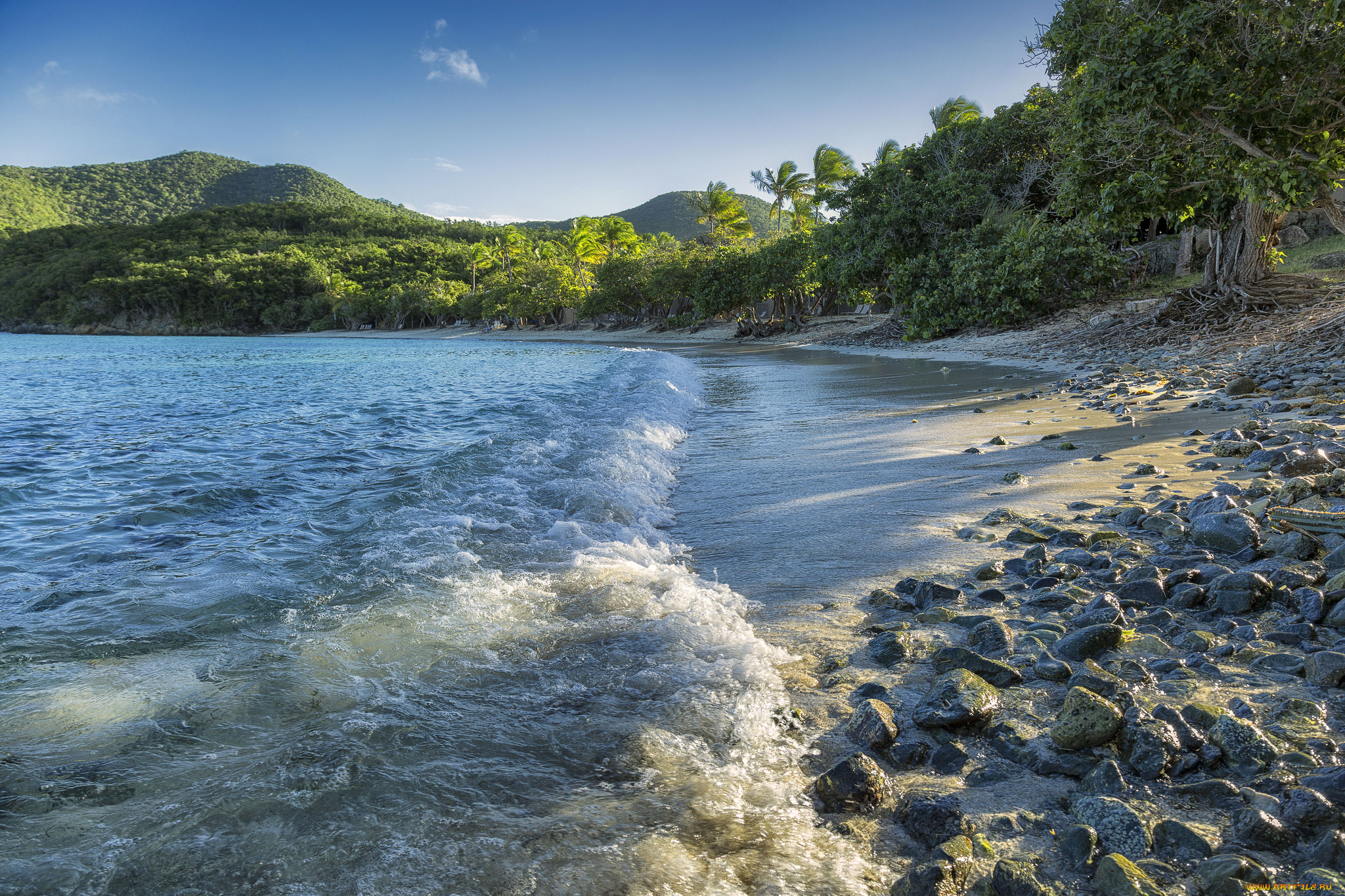 природа, побережье, простор
