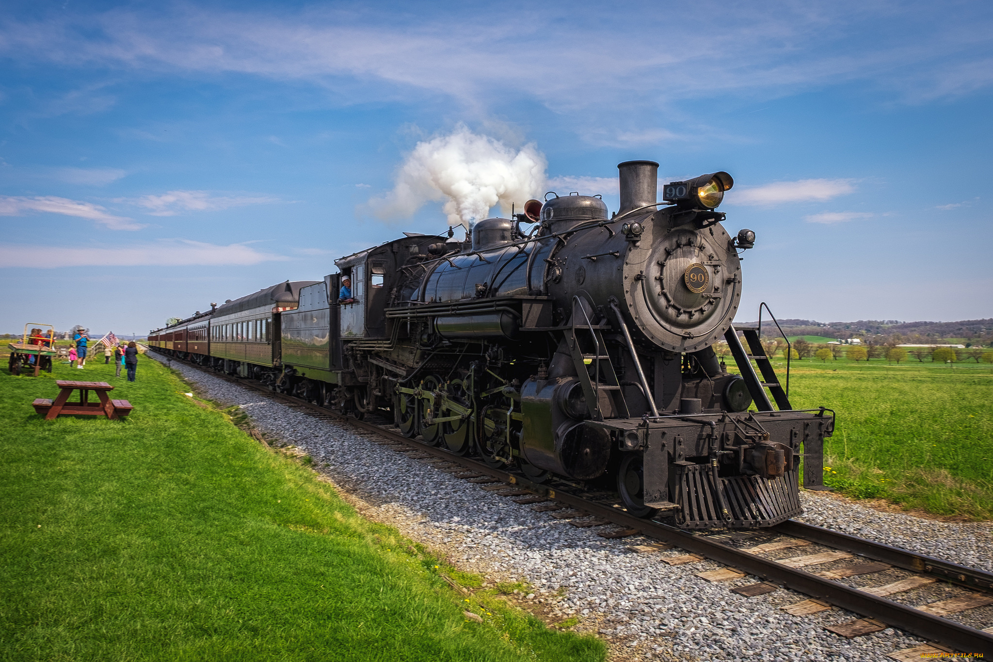 техника, паровозы, состав, локомотив