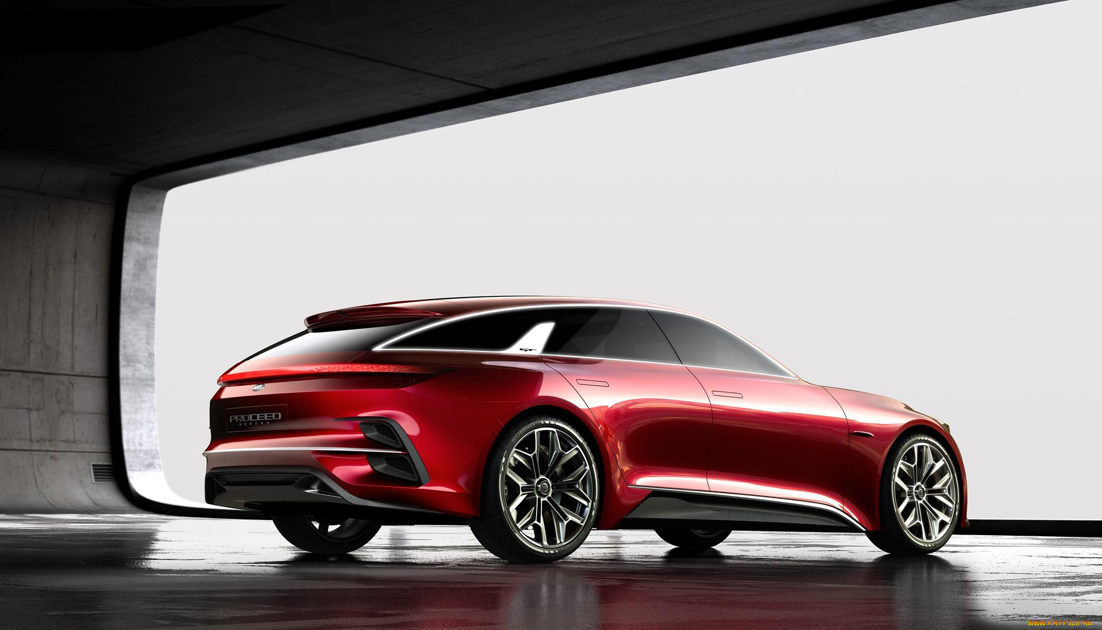 kia, proceed, concept, 2017, автомобили, 3д, concept, proceed, kia, красный, 2017