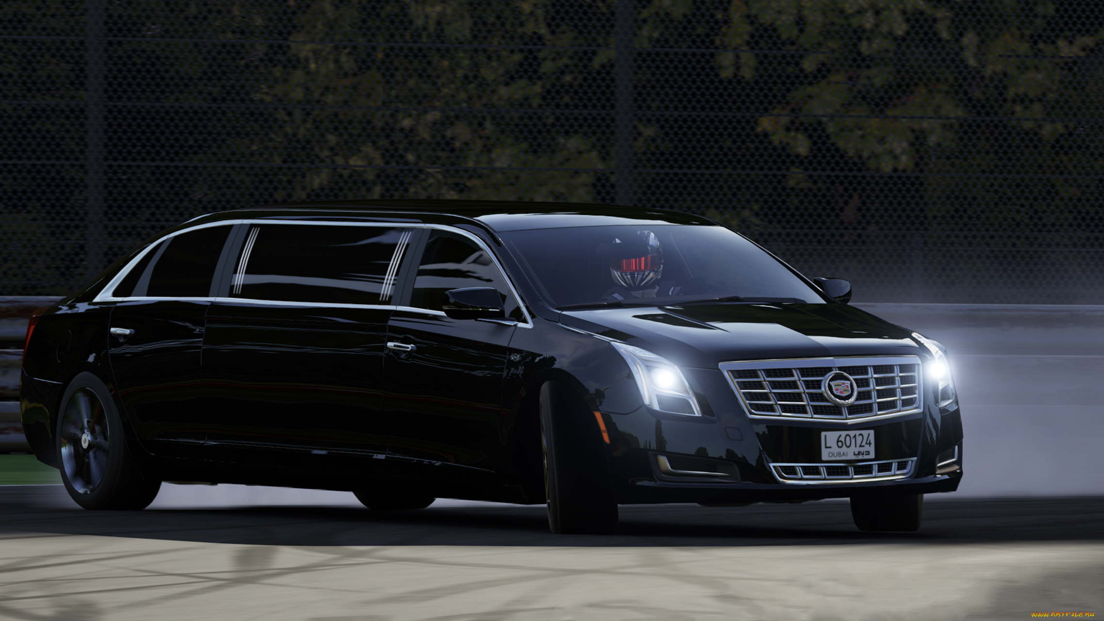 cadillac, xts, forzavista, limousine, 2013, автомобили, 3д, чёрный, 2013, limousine, forzavista, xts, cadillac