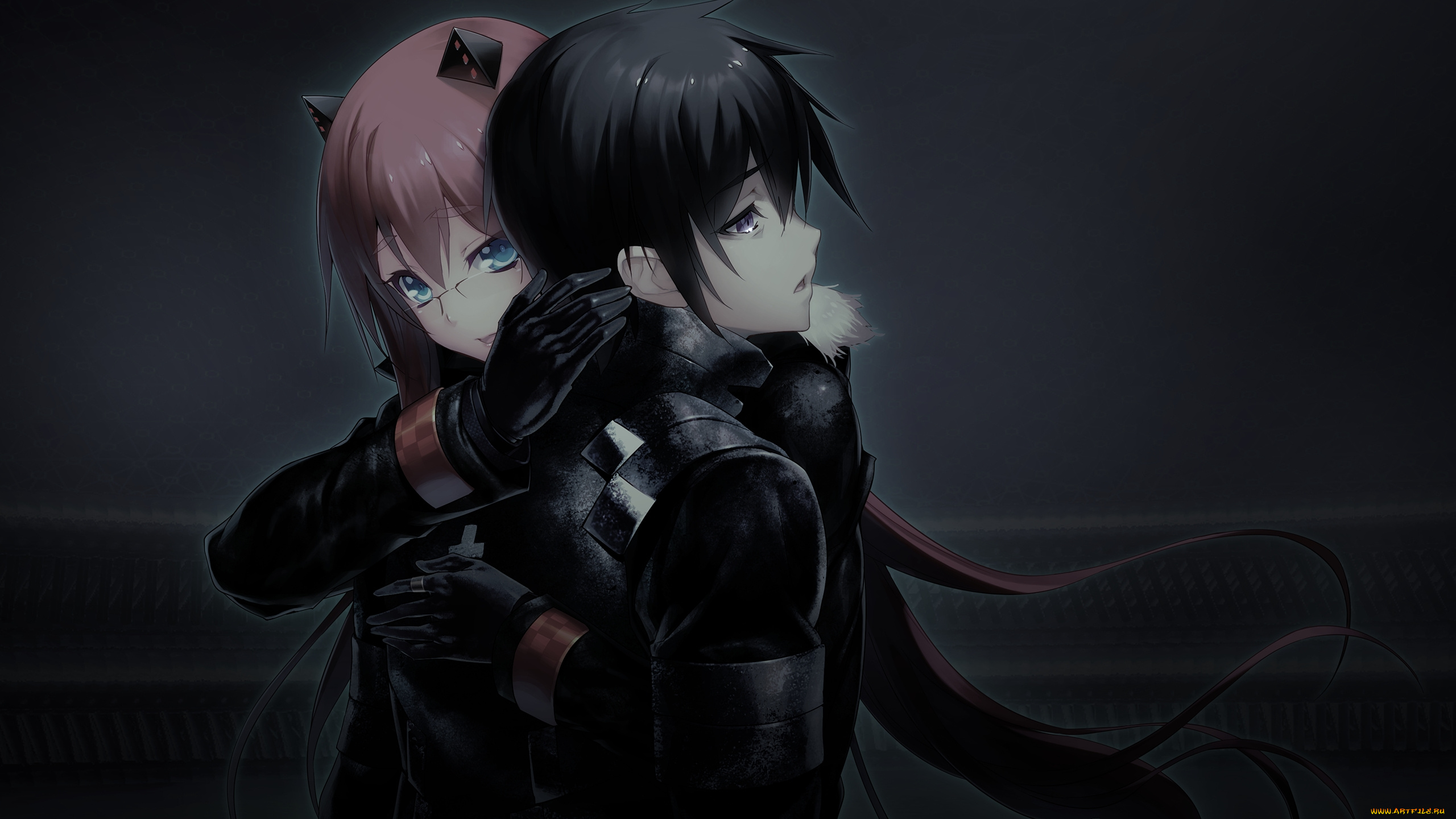 аниме, tokyo, necro, двое