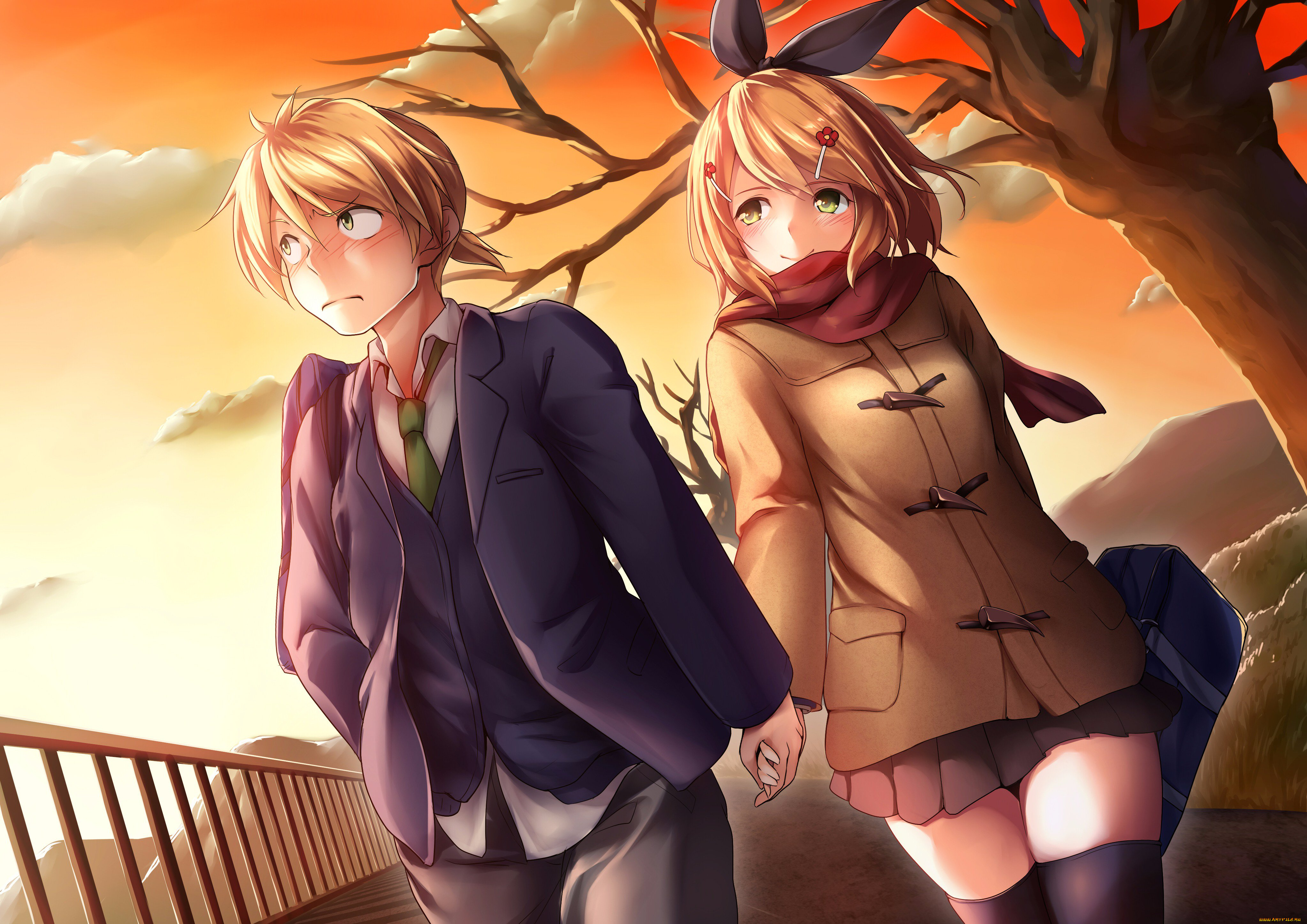 аниме, vocaloid, парень, девушка