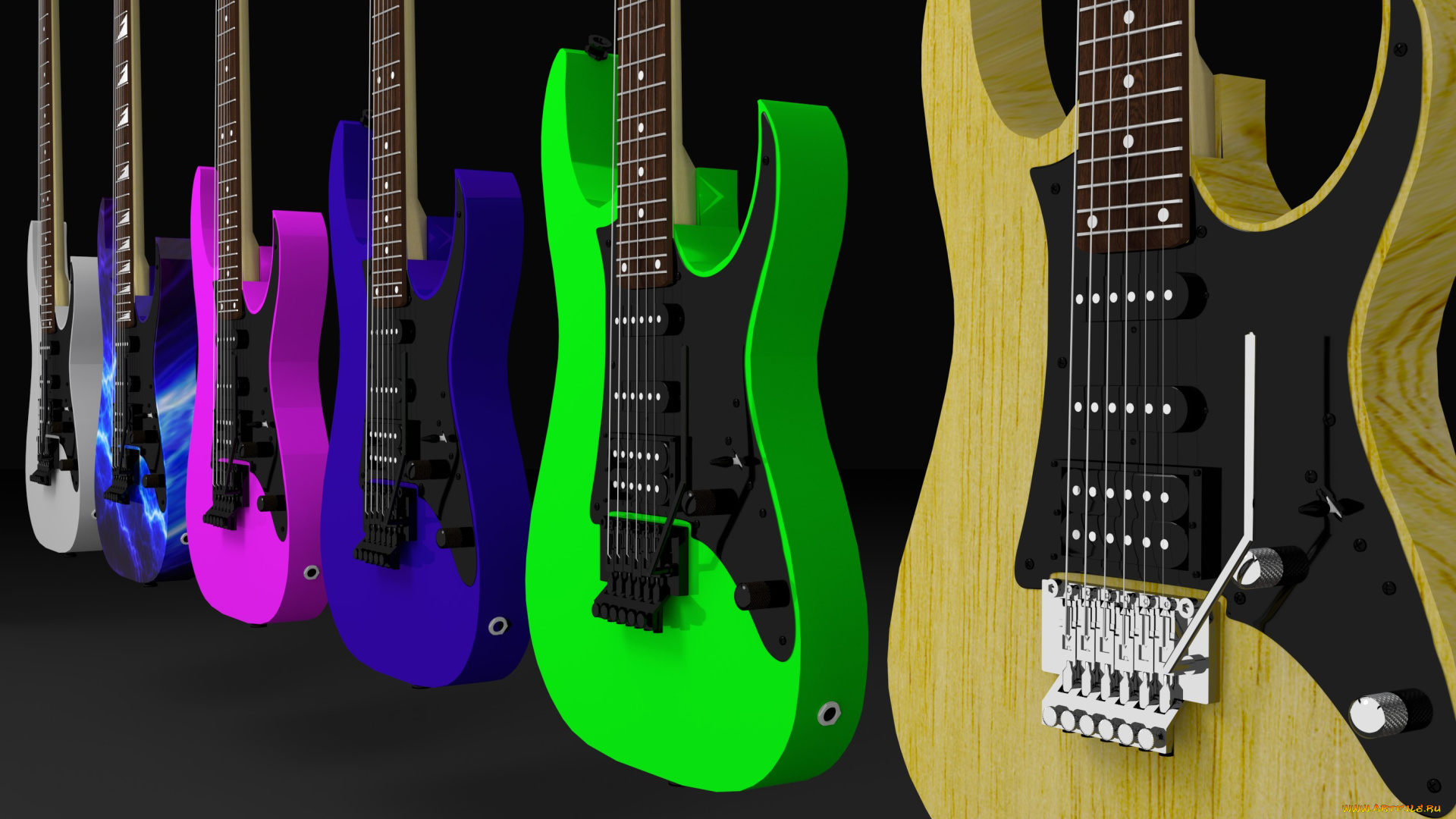 3д, графика, другое, , other, фон, гитары
