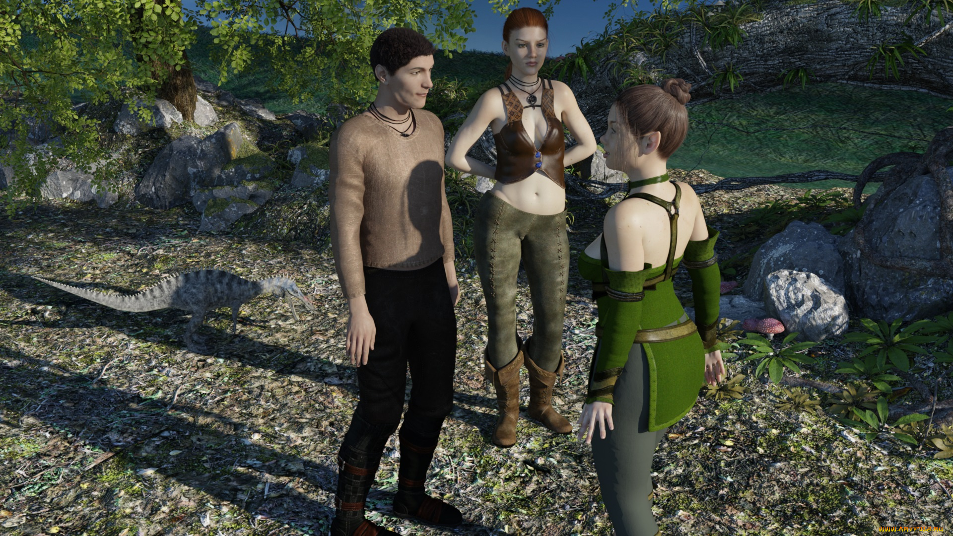 3д, графика, фантазия, , fantasy, девушка, фон, взгляд