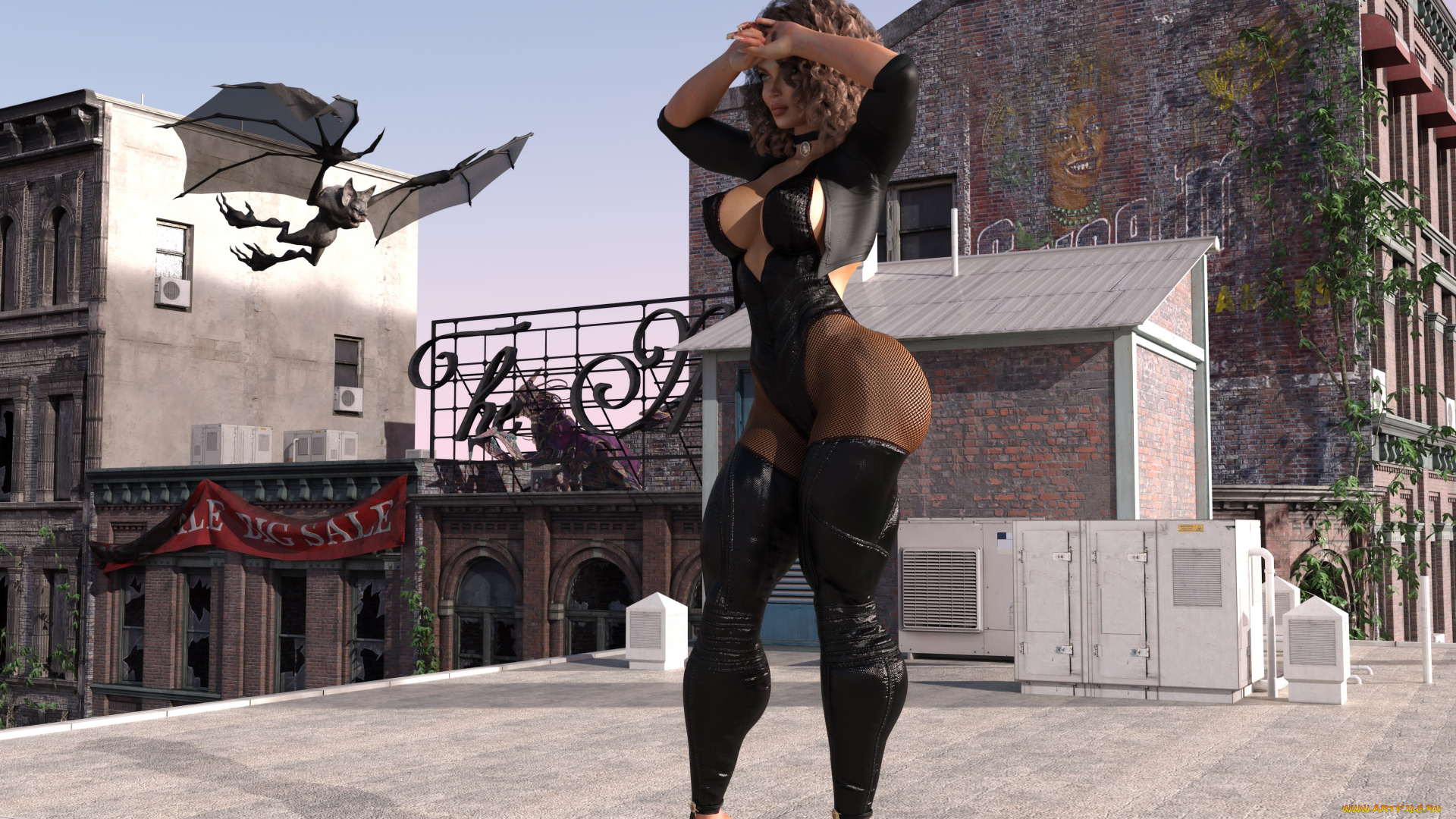 3д, графика, фантазия, , fantasy, фон, взгляд, девушка