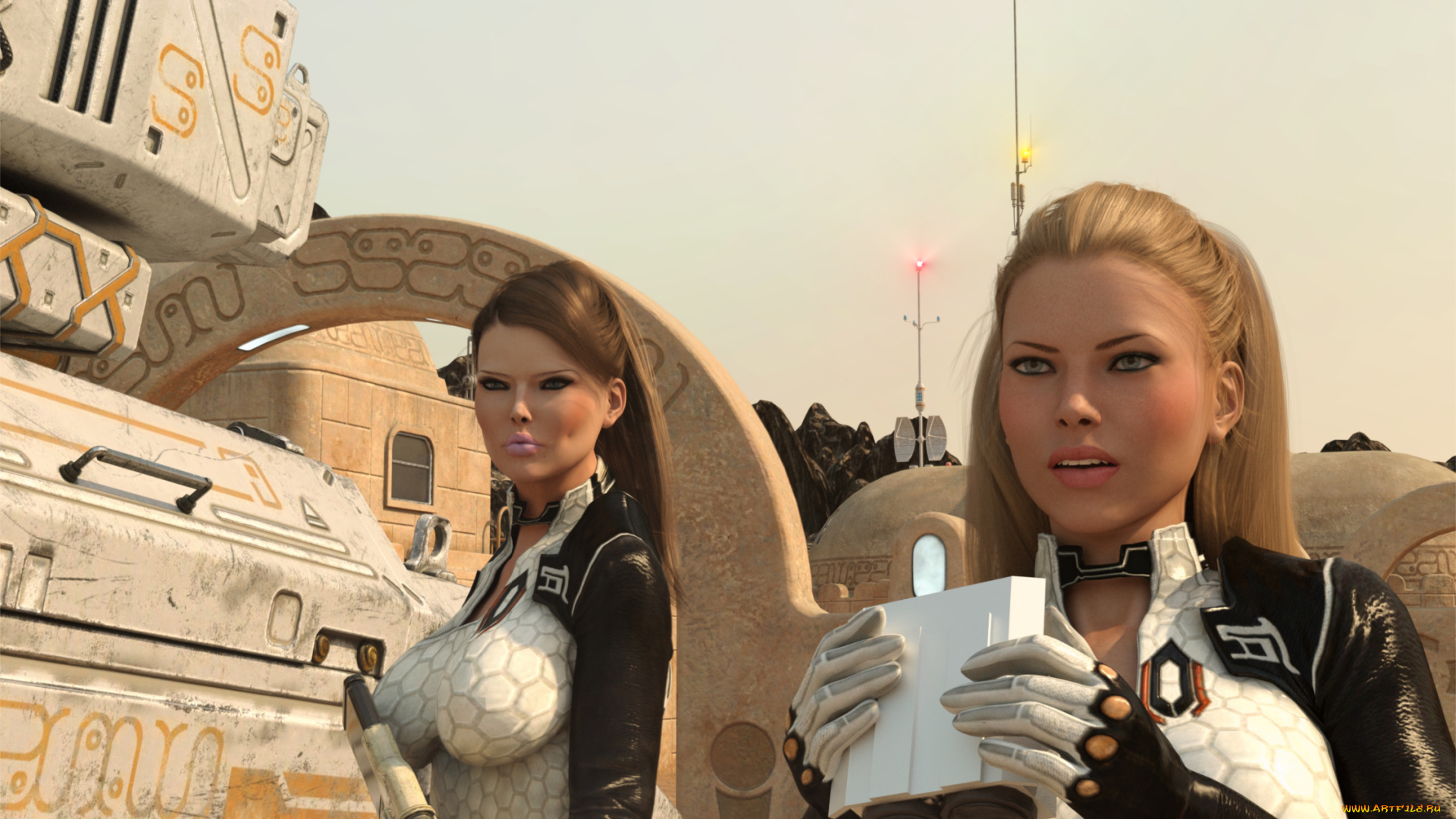 3д, графика, фантазия, , fantasy, фон, взгляд, девушки