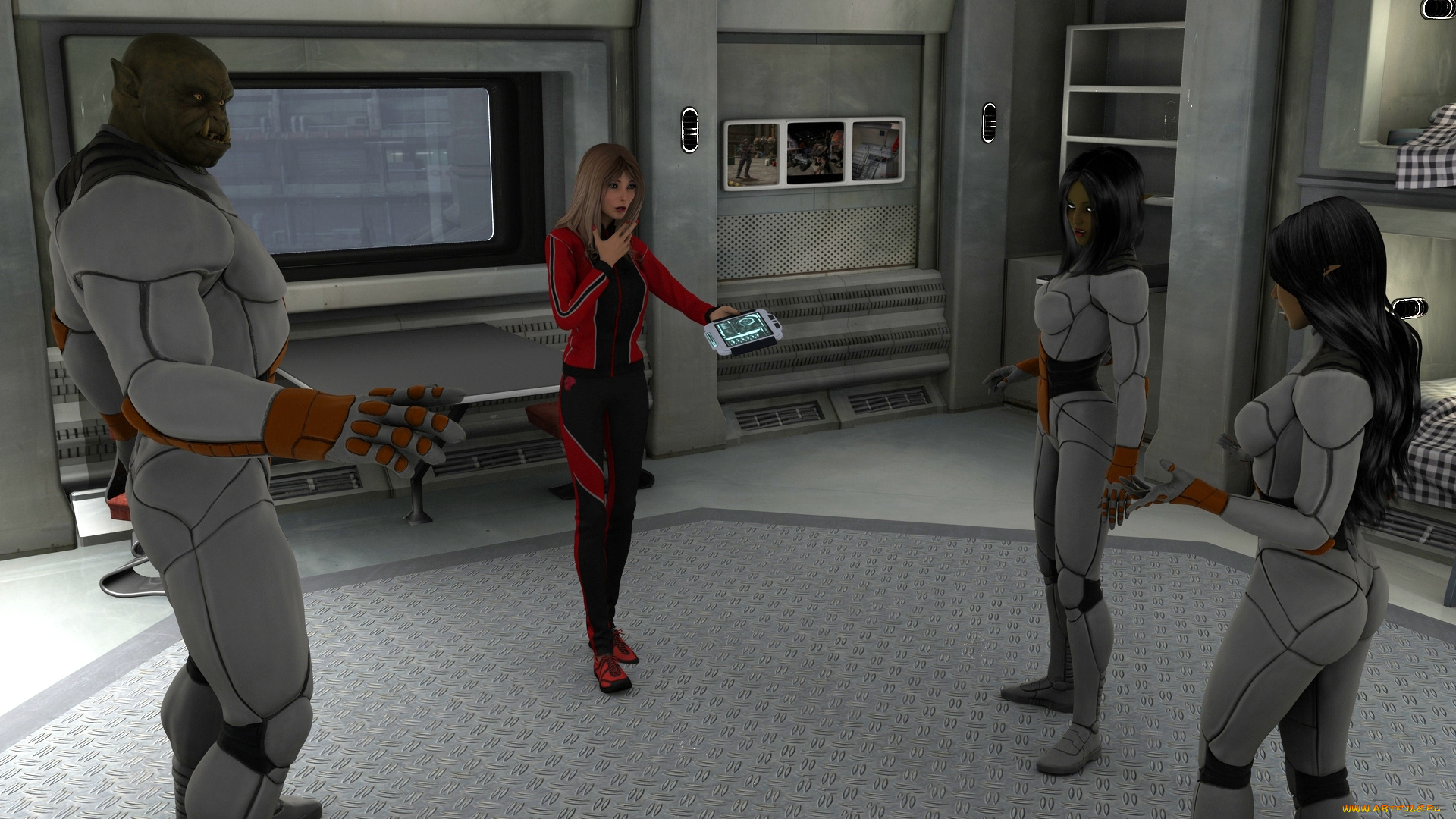 3д, графика, фантазия, , fantasy, фон, взгляд, девушки