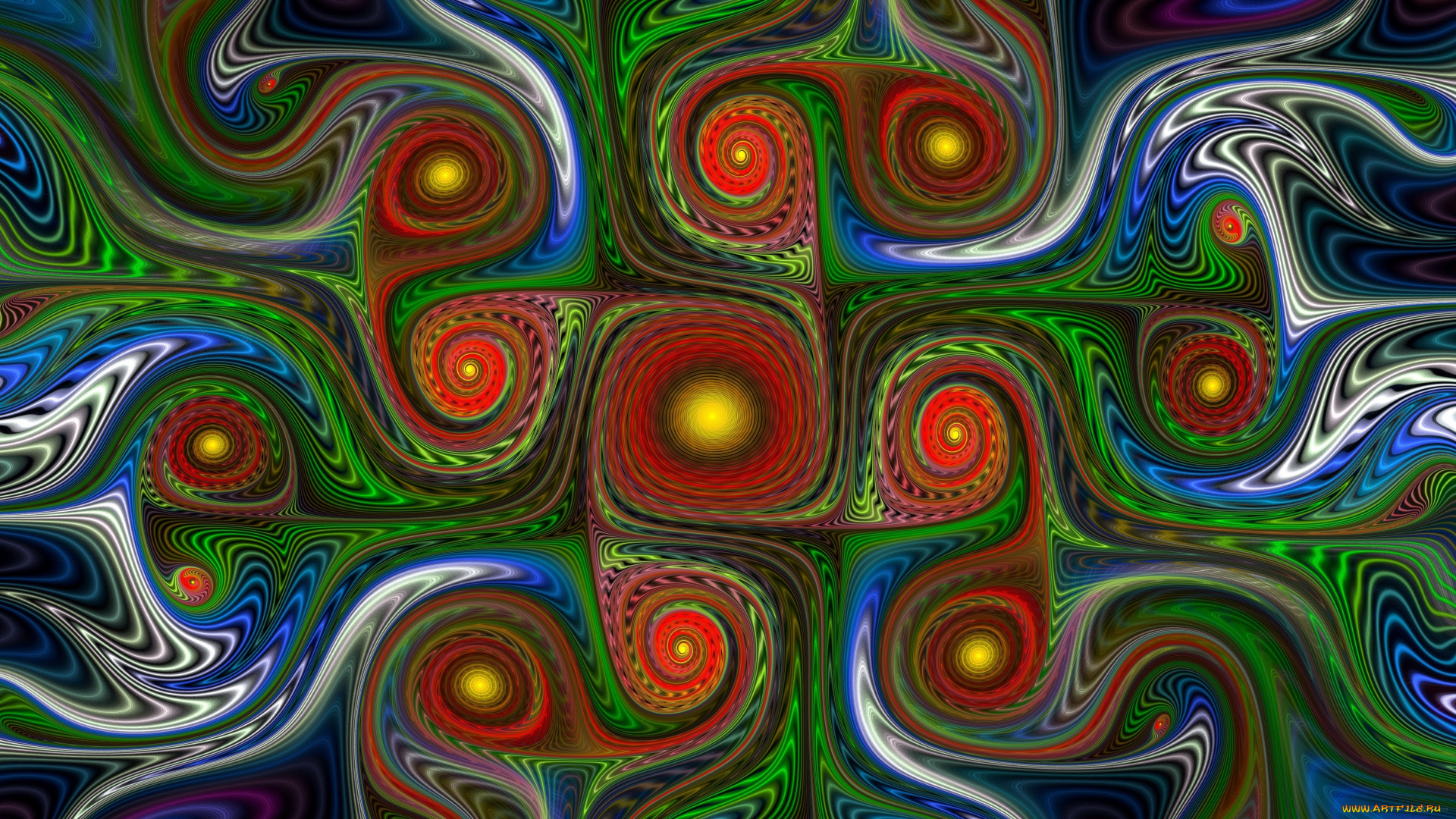 3д, графика, фракталы, , fractal, цвет, фон, узор