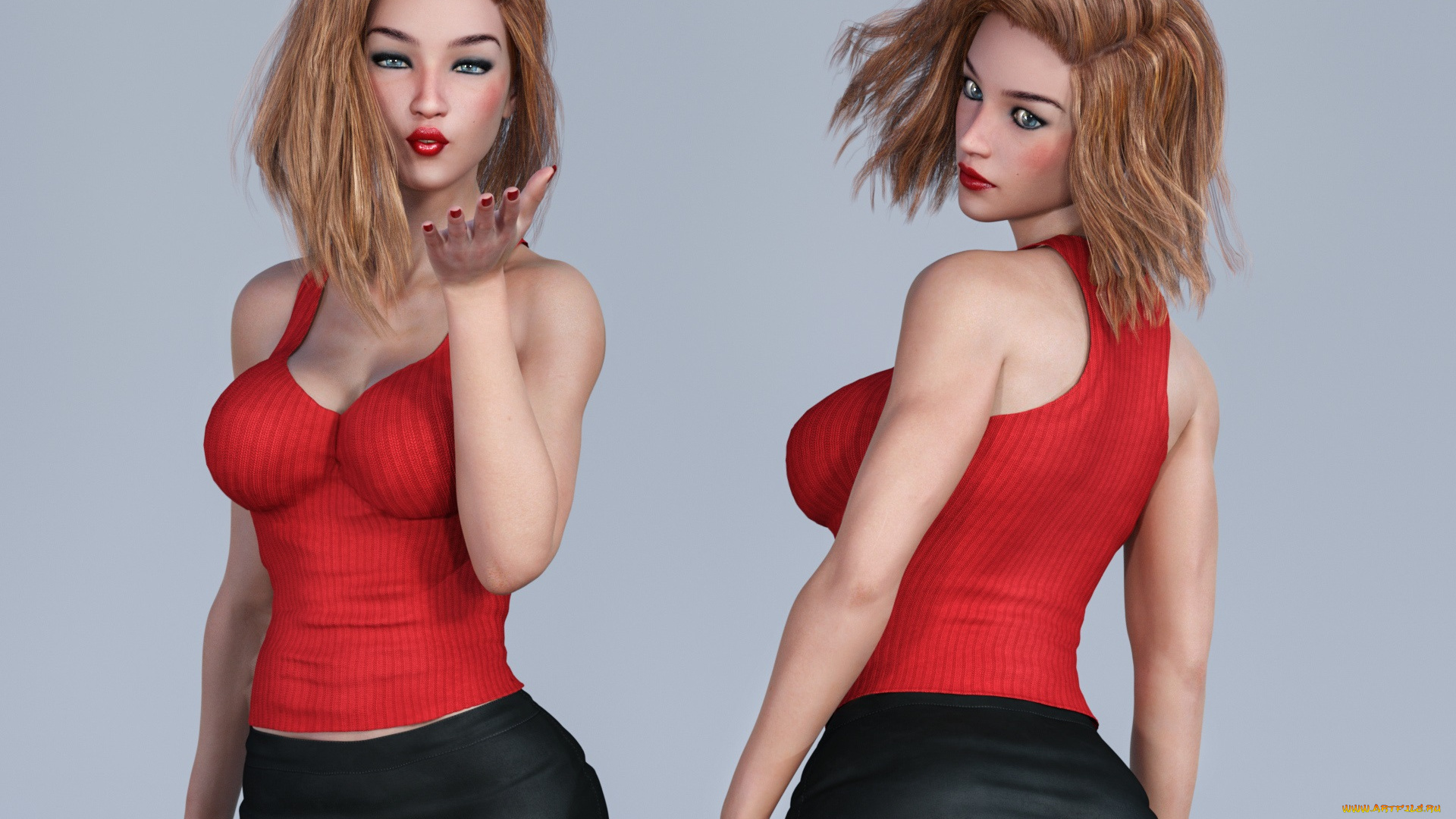 3д, графика, люди, , people, девушка, взгляд, фон