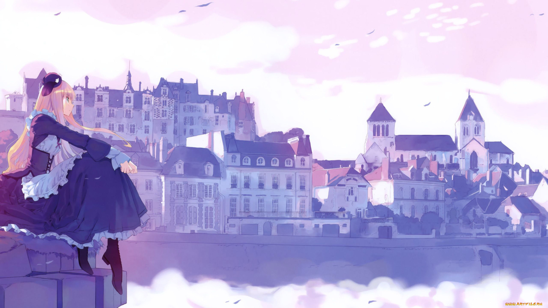 календари, аниме, дом, здание, девушка