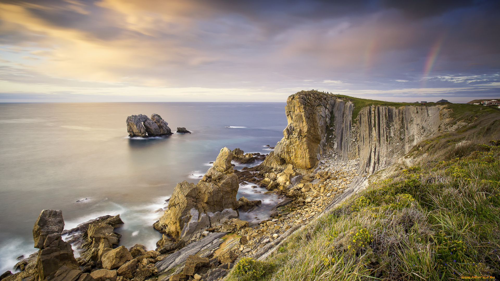 природа, побережье, простор