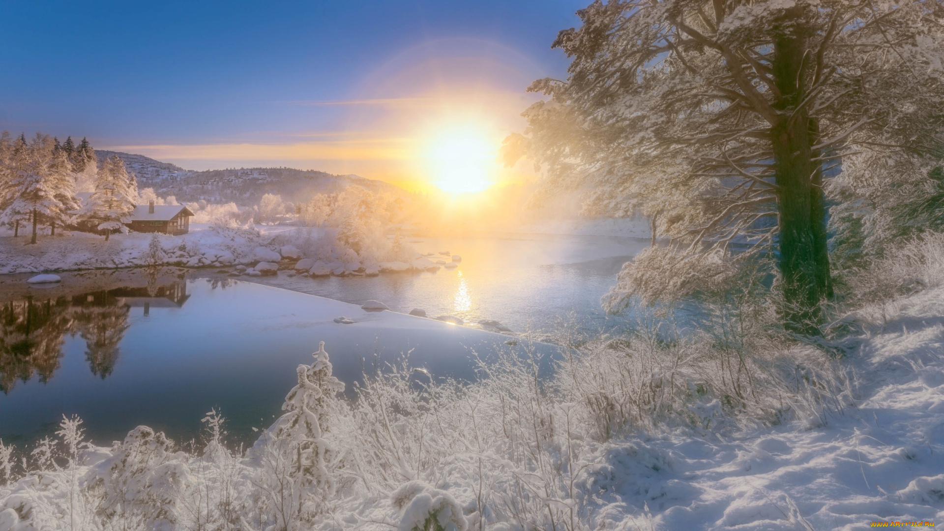 природа, зима, простор