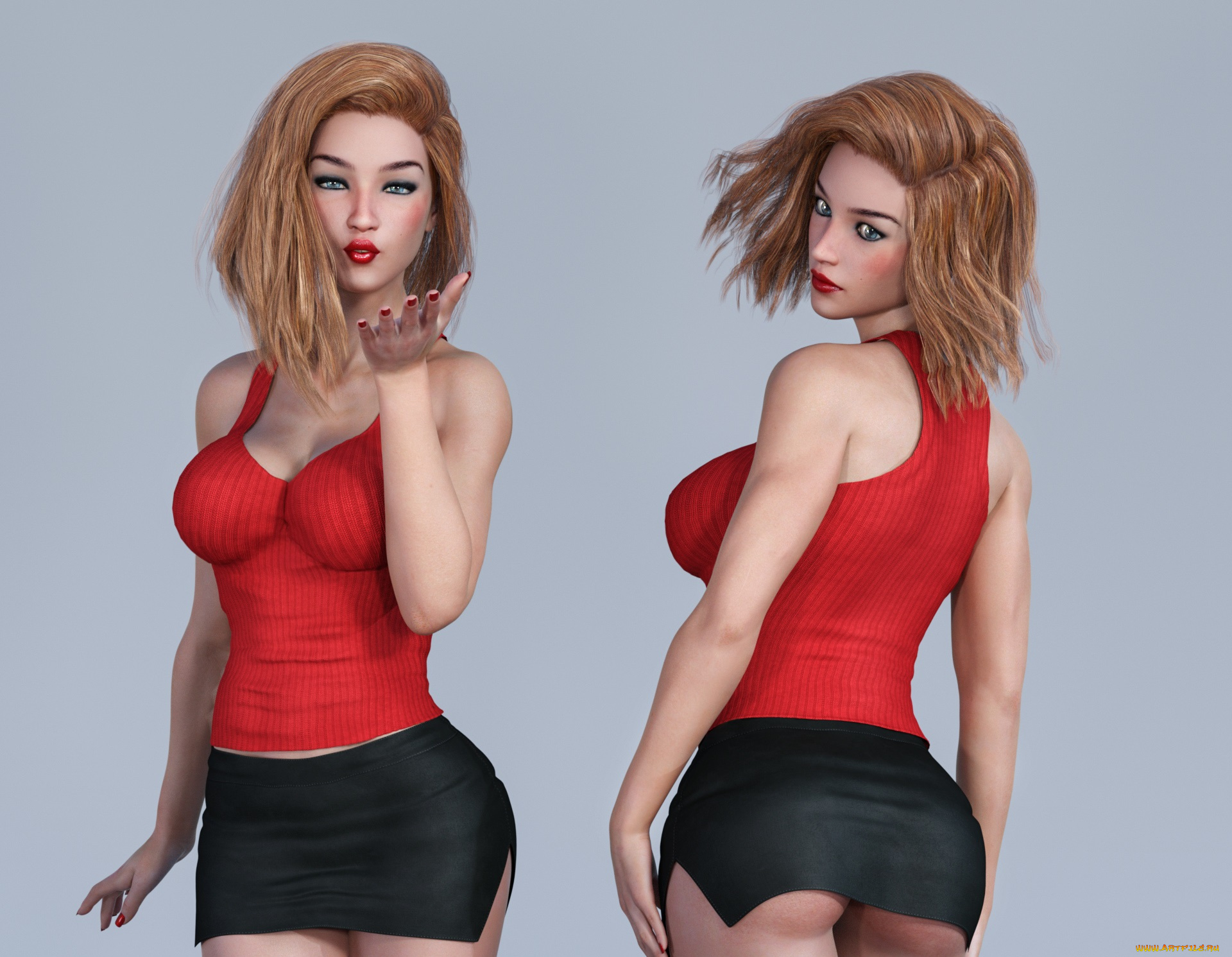 3д, графика, люди, , people, девушка, взгляд, фон