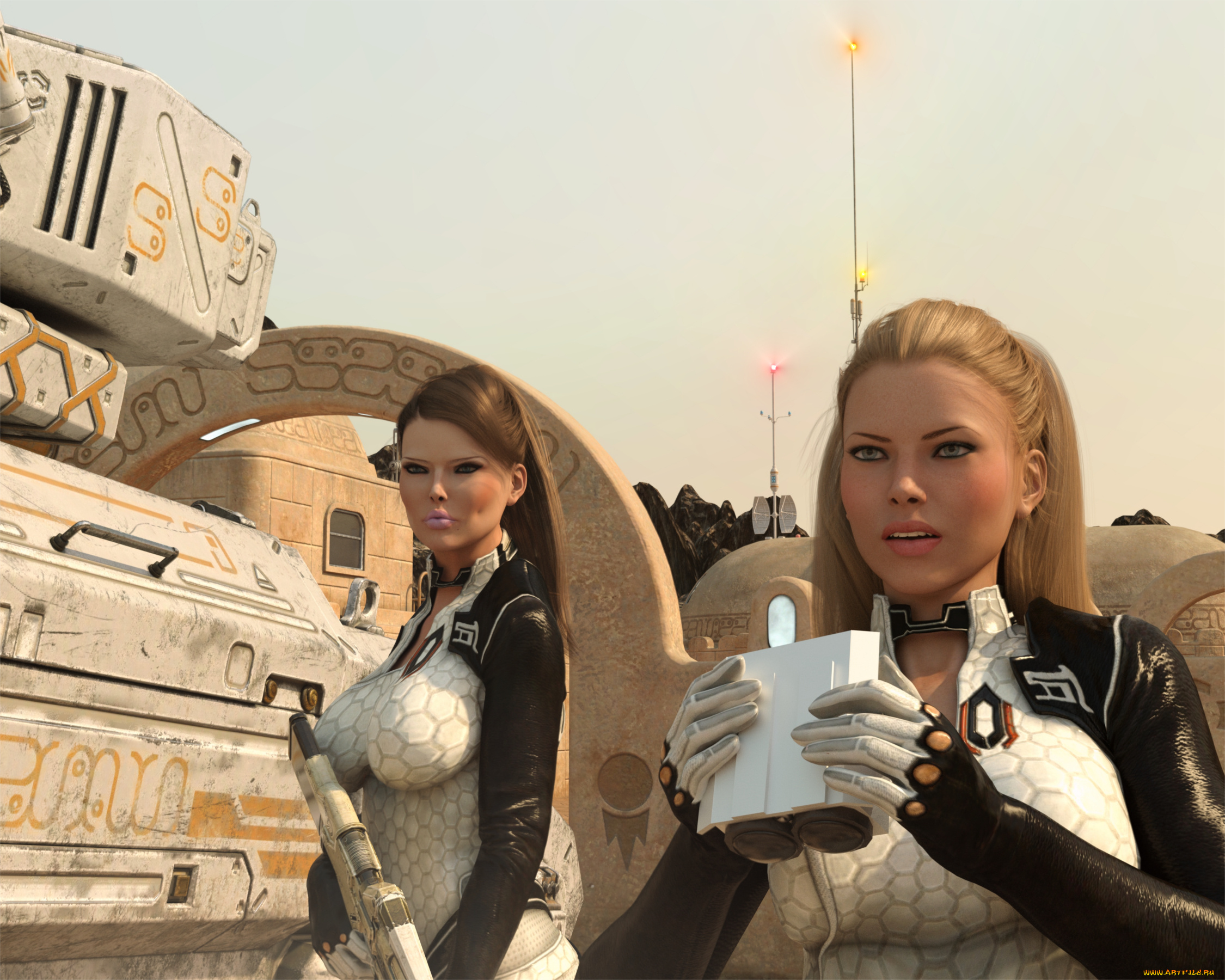 3д, графика, фантазия, , fantasy, фон, взгляд, девушки