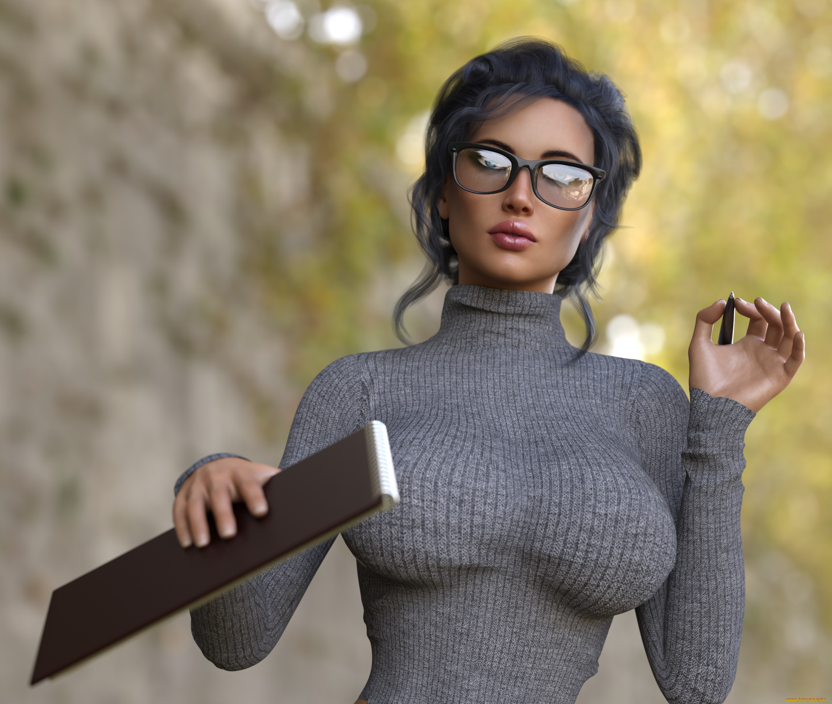 3д, графика, люди, , people, фон, взгляд, девушка